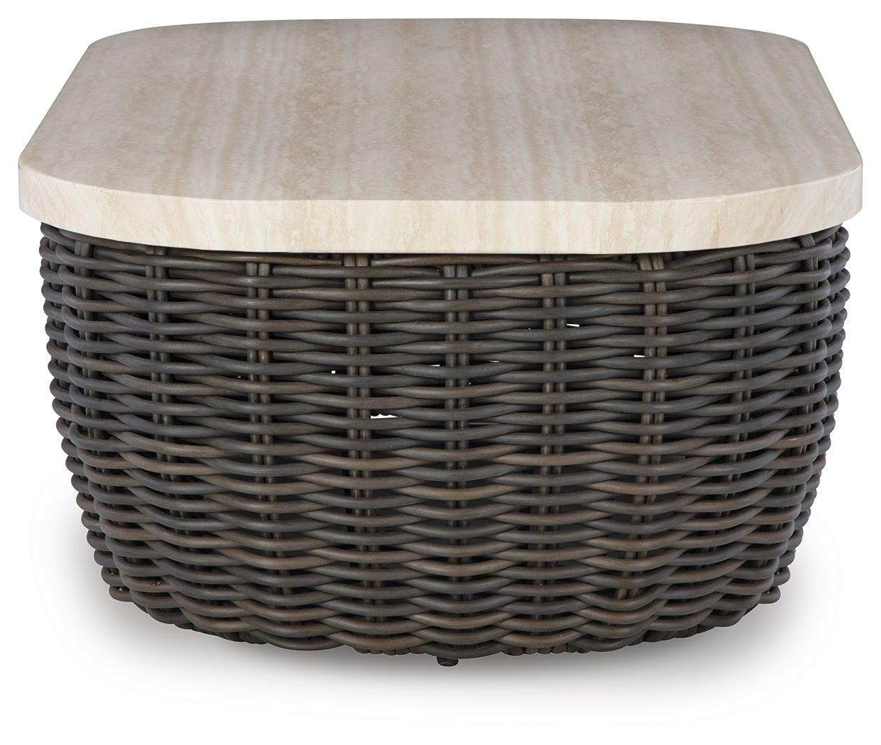 Ashley Furniture Kimora - Rectangular Cocktail Table - Beige / Dark Brown - Image 4