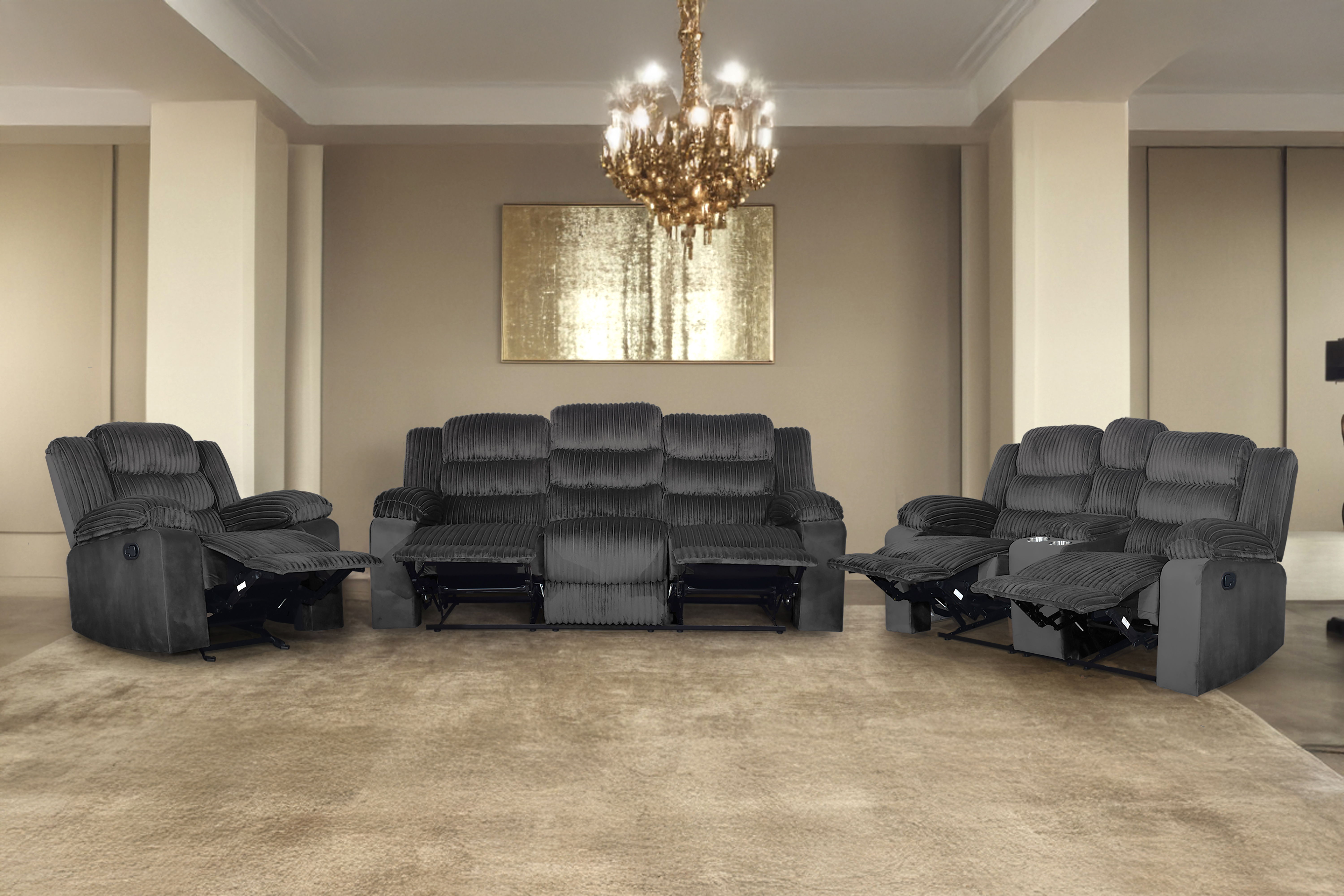 Willow - Sofa With Dual Recliner - Gray, gray, view 8