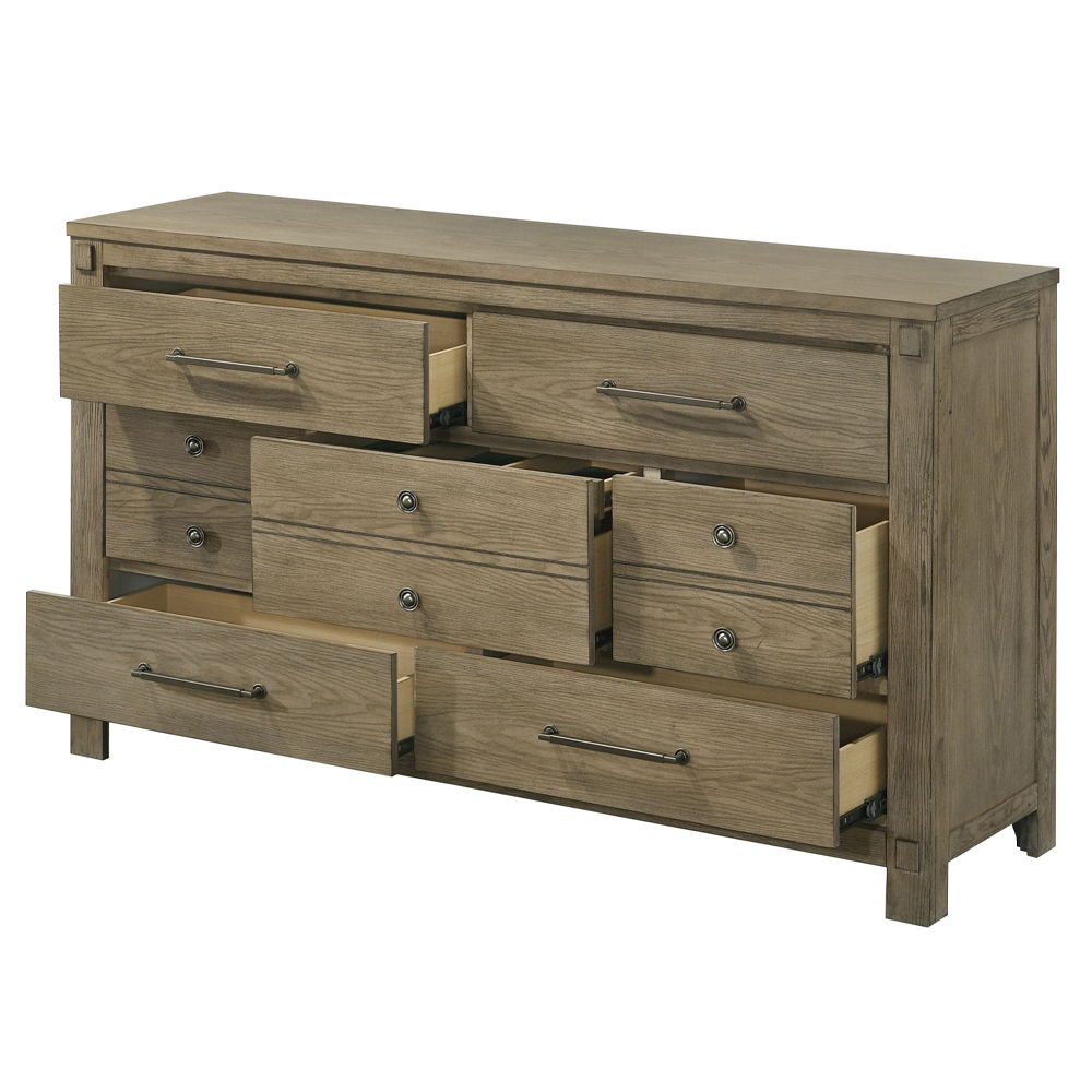 Colton - Dresser - Antique White Oak, dark brown, view 3