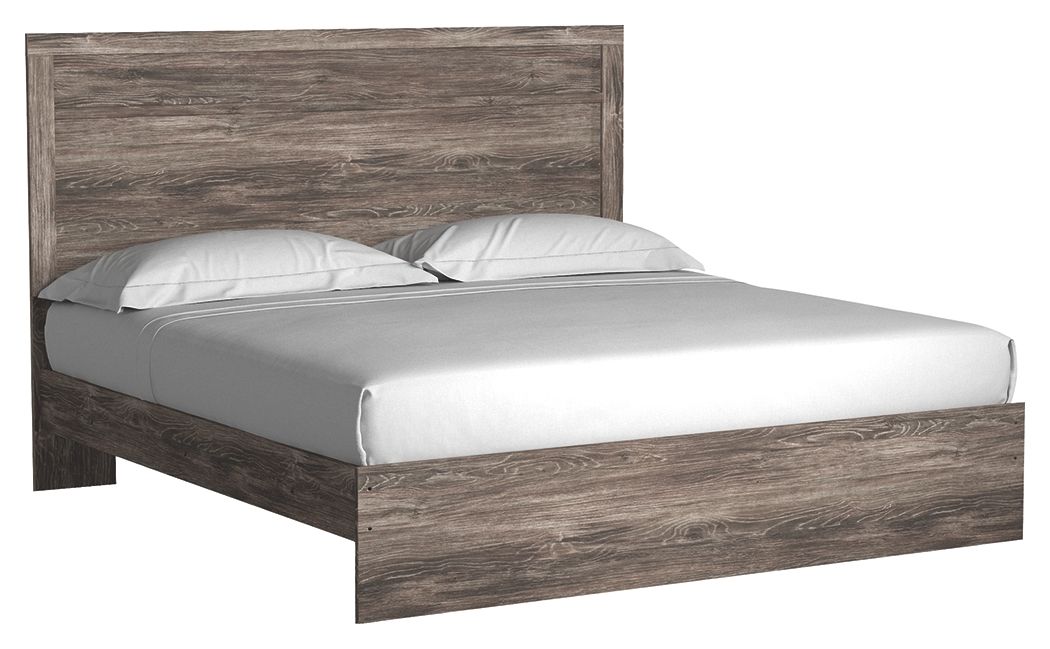 Ashley Furniture Ralinksi - 6 Pc. - Dresser, Mirror, King Panel Bed, 2 Nightstands - Gray - Image 7
