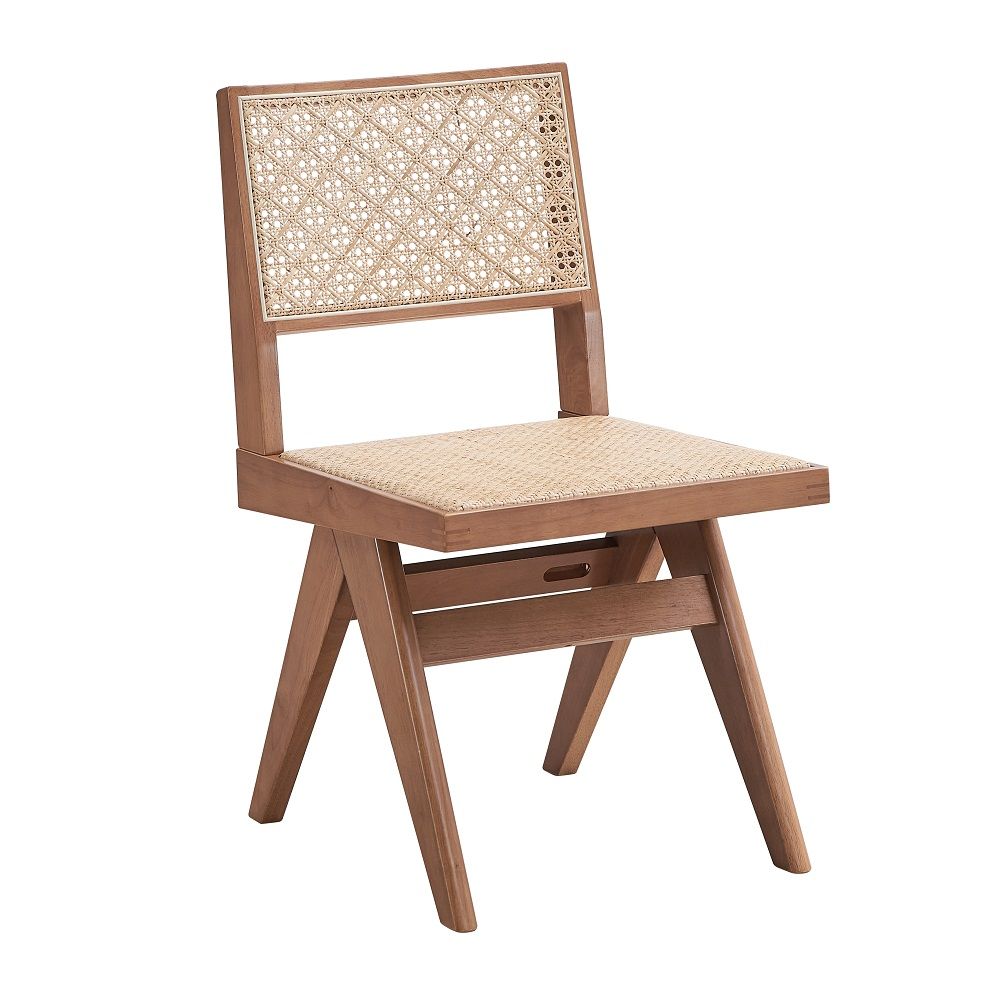 Velentina - Side Chair (Set of 2) - Rattan & Natural, light brown
