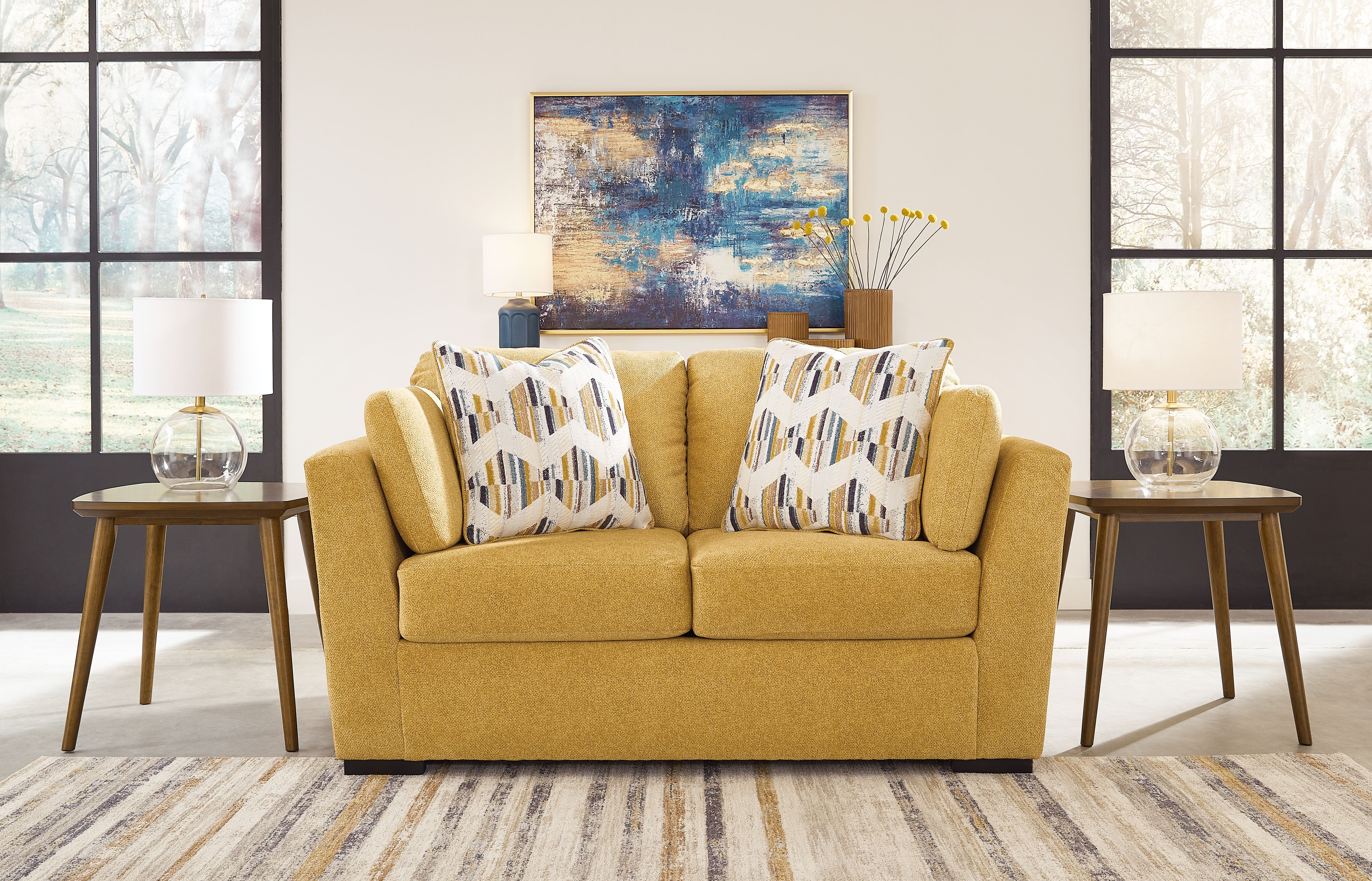 Ashley Furniture Keerwick - Loveseat - Sunflower - Image 2