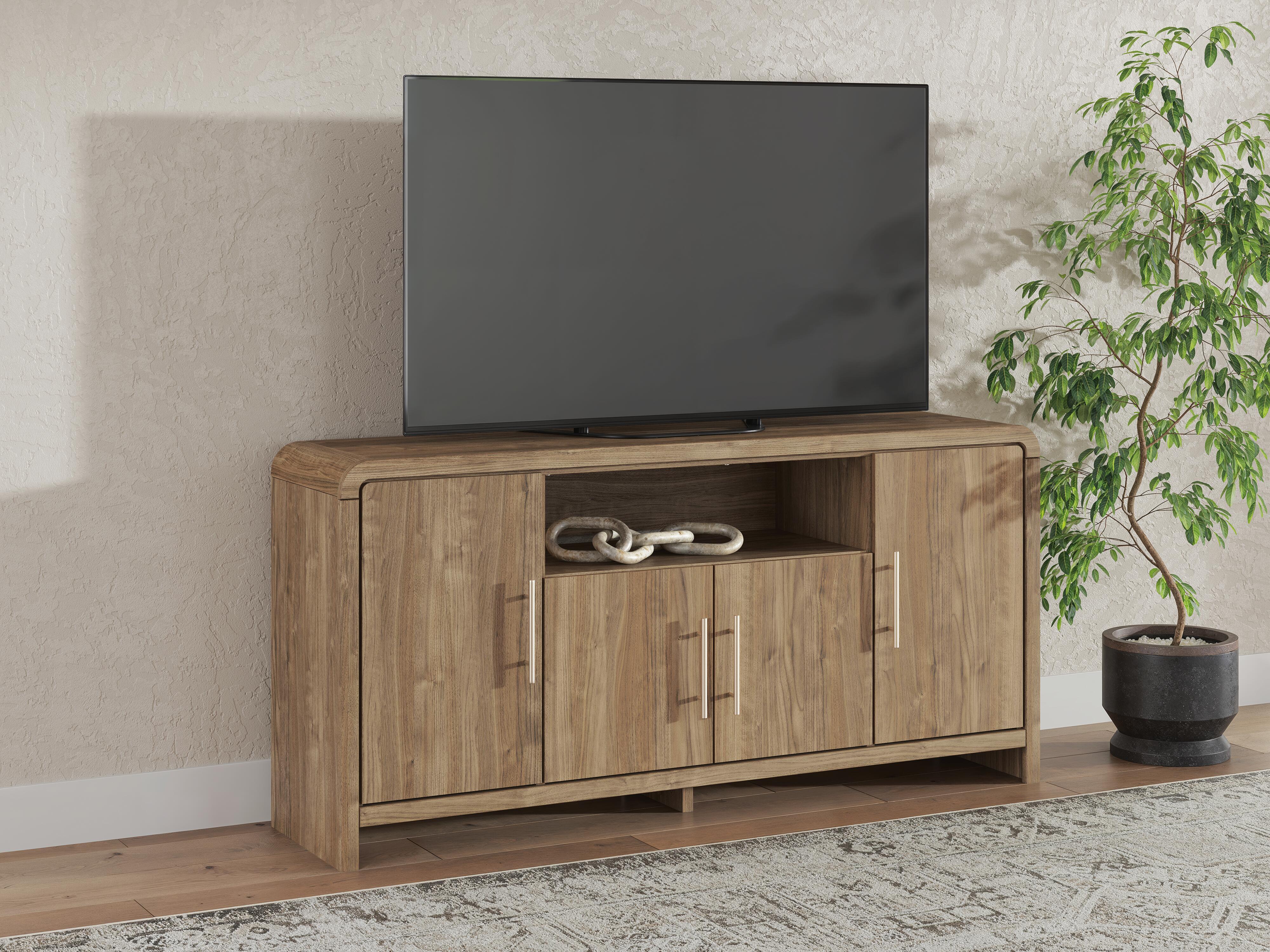 Ashley Furniture Dovander - Extra Large TV Stand - Brown - Image 2