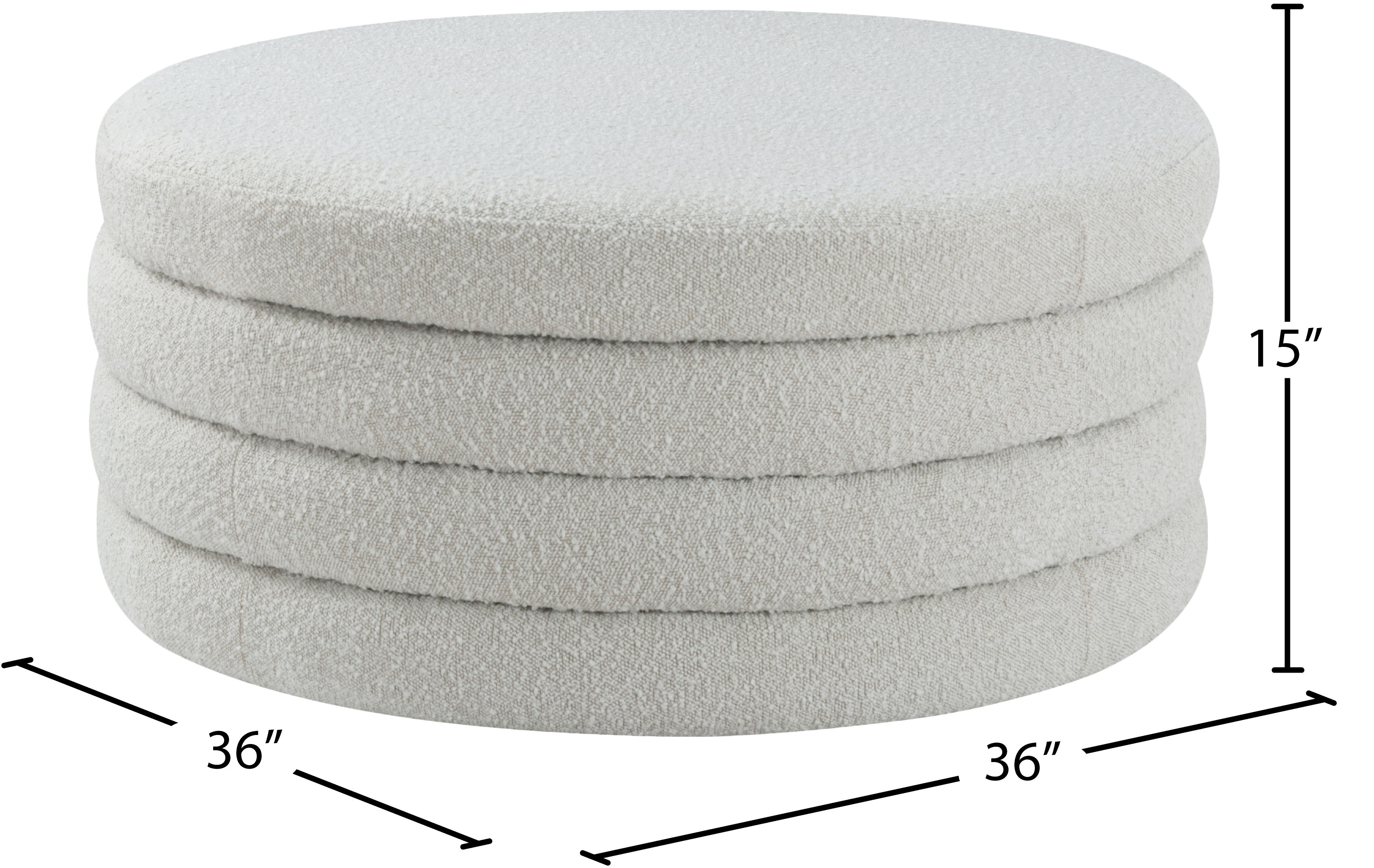 Aphia - Ottoman / Coffee Table - Cream
