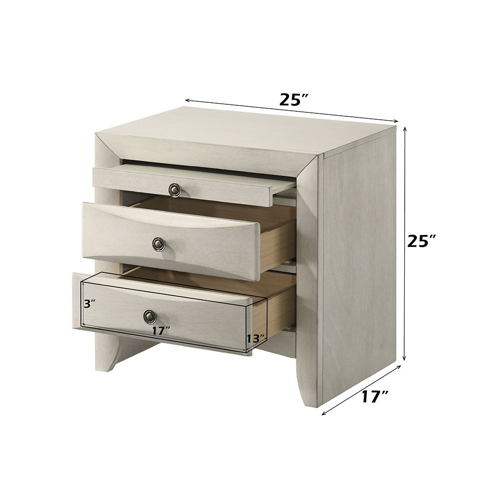 Ramondi - Nightstand - Antique White, white, view 7