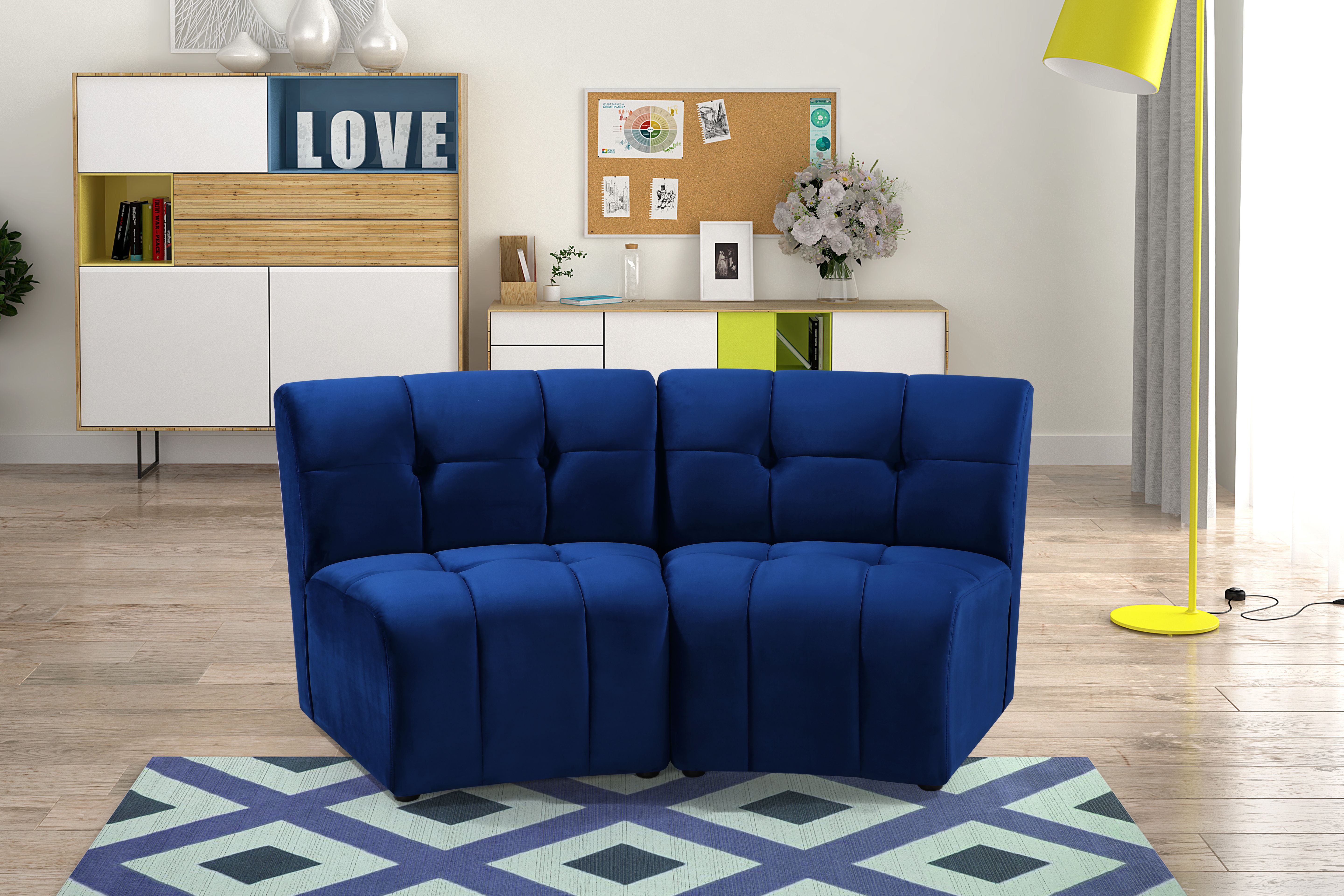 Limitless - 2 Piece Modular Sectional - Navy