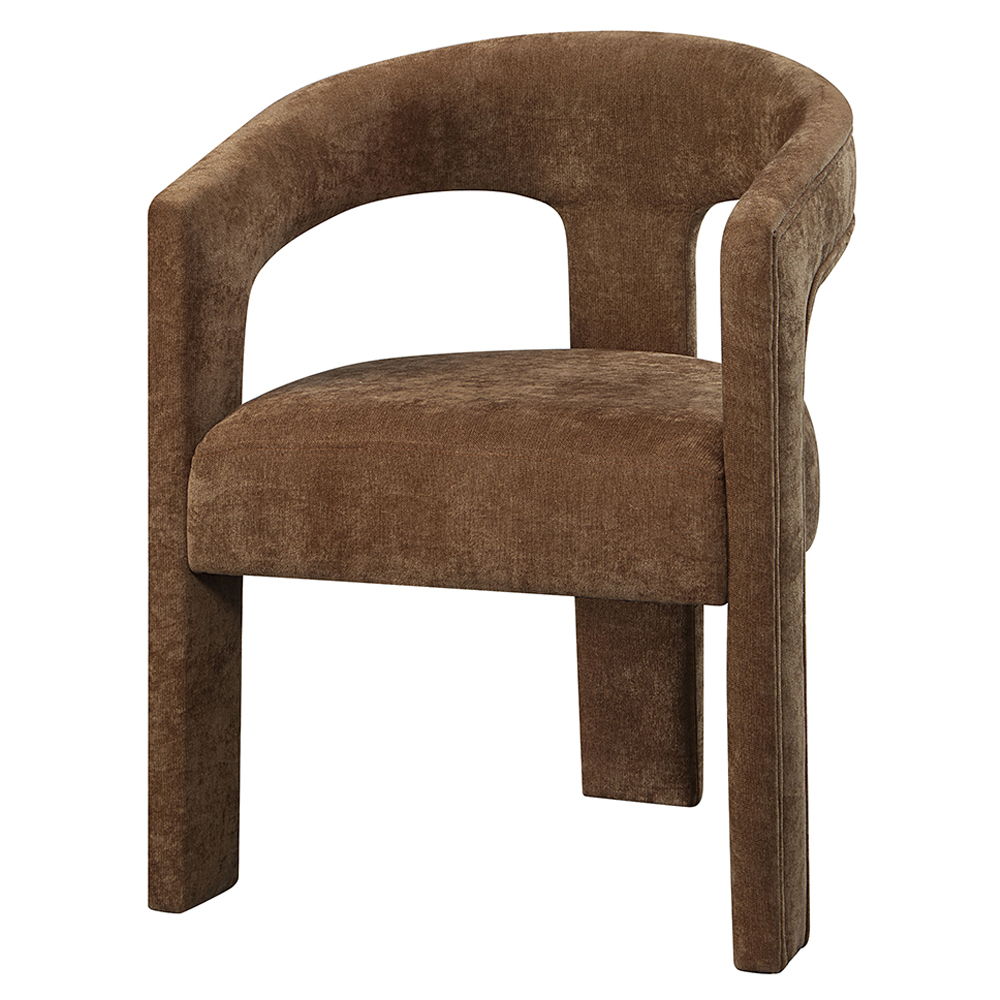 Leonardo - Arm Chair (Set of 2) - Brown Linen, dark brown, view 2