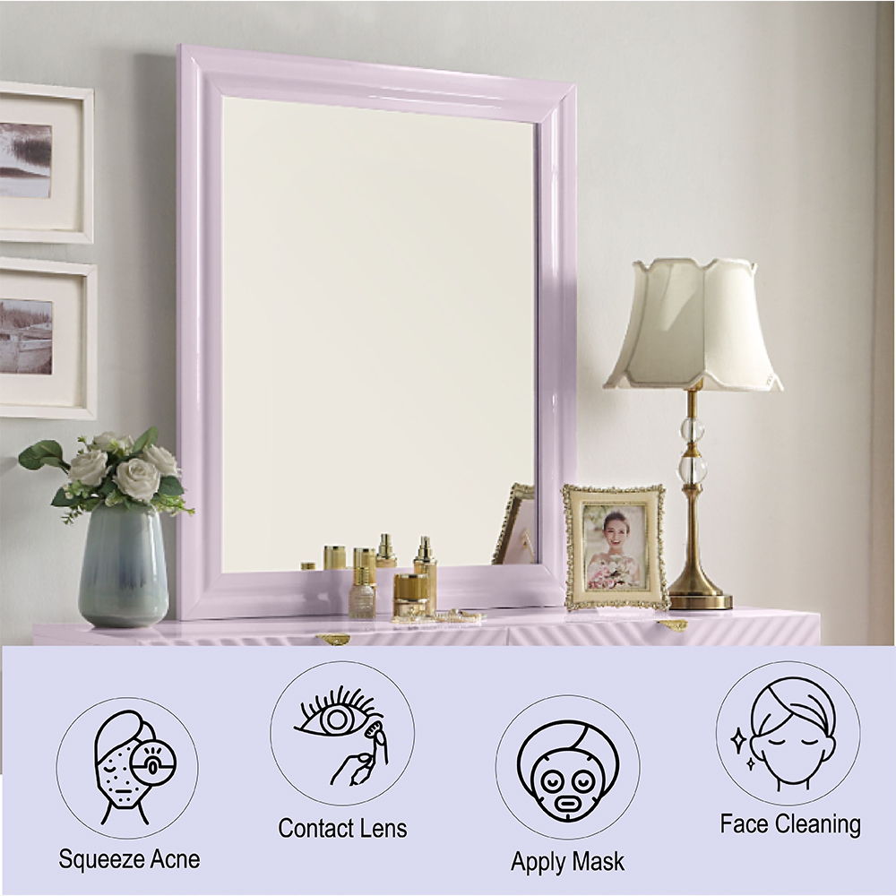 Gaines - Mirror - Pink High Gloss, pink, view 7