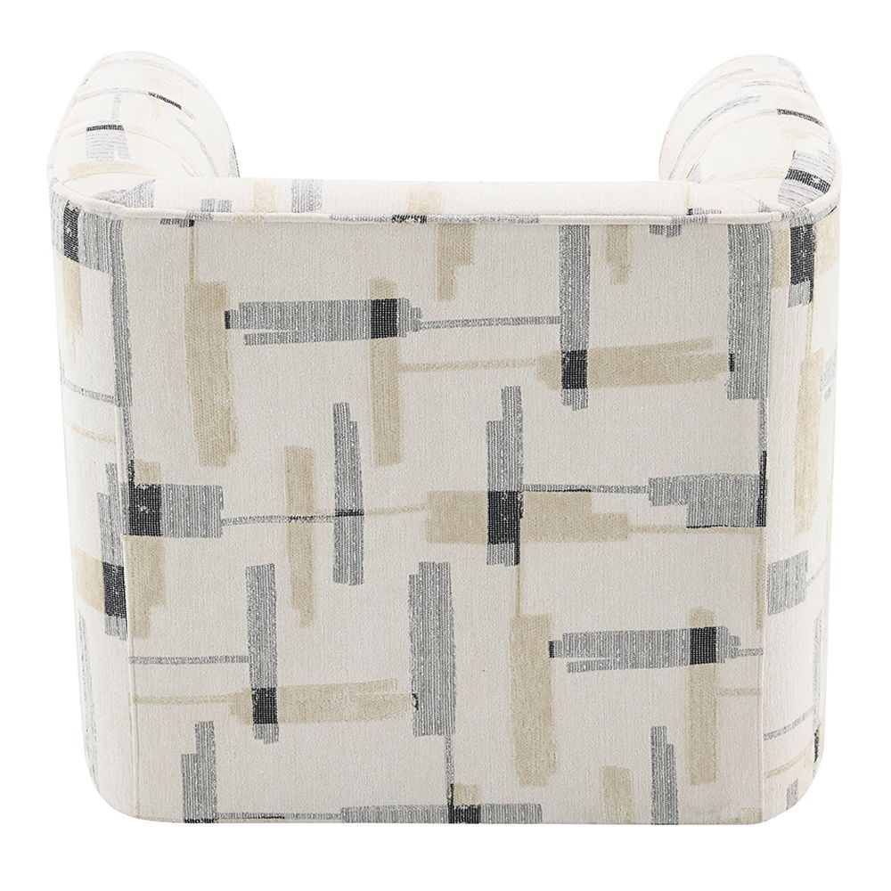 Darya - Chair With Swivel - Beige Pattern Fabric, beige, view 3