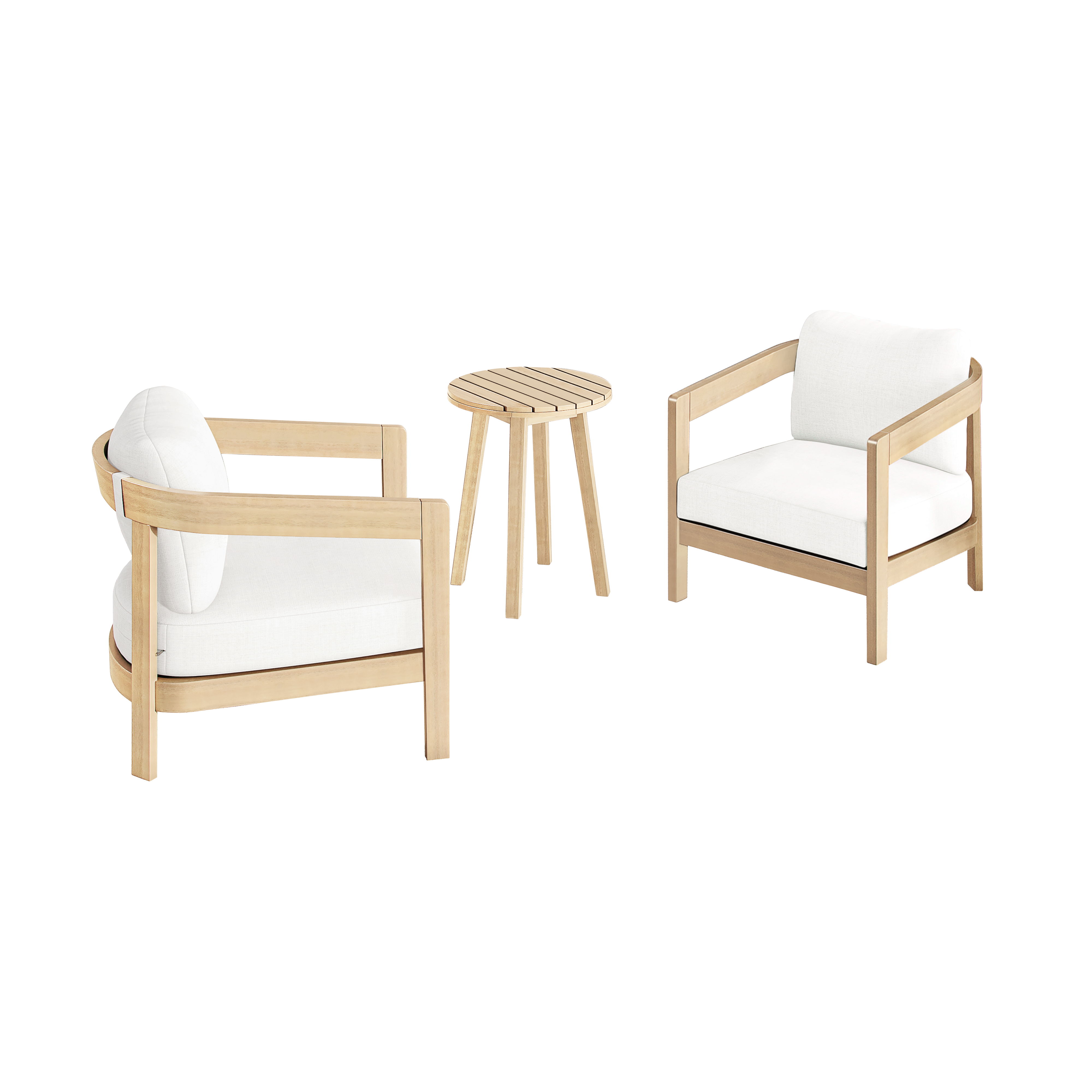 3 Pc · 2 Chairs & End Table
