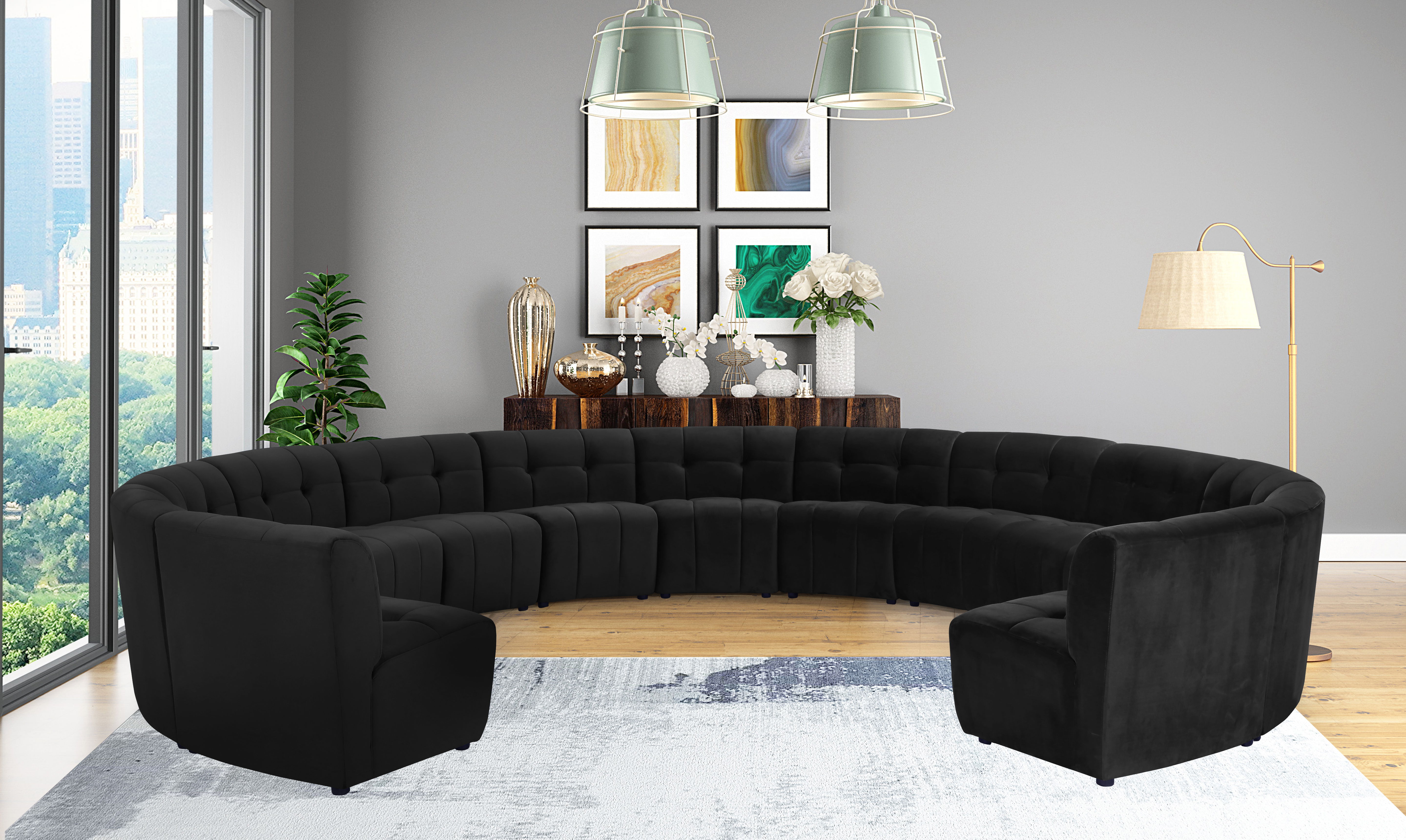 Limitless - 13 Piece Modular Sectional - Black