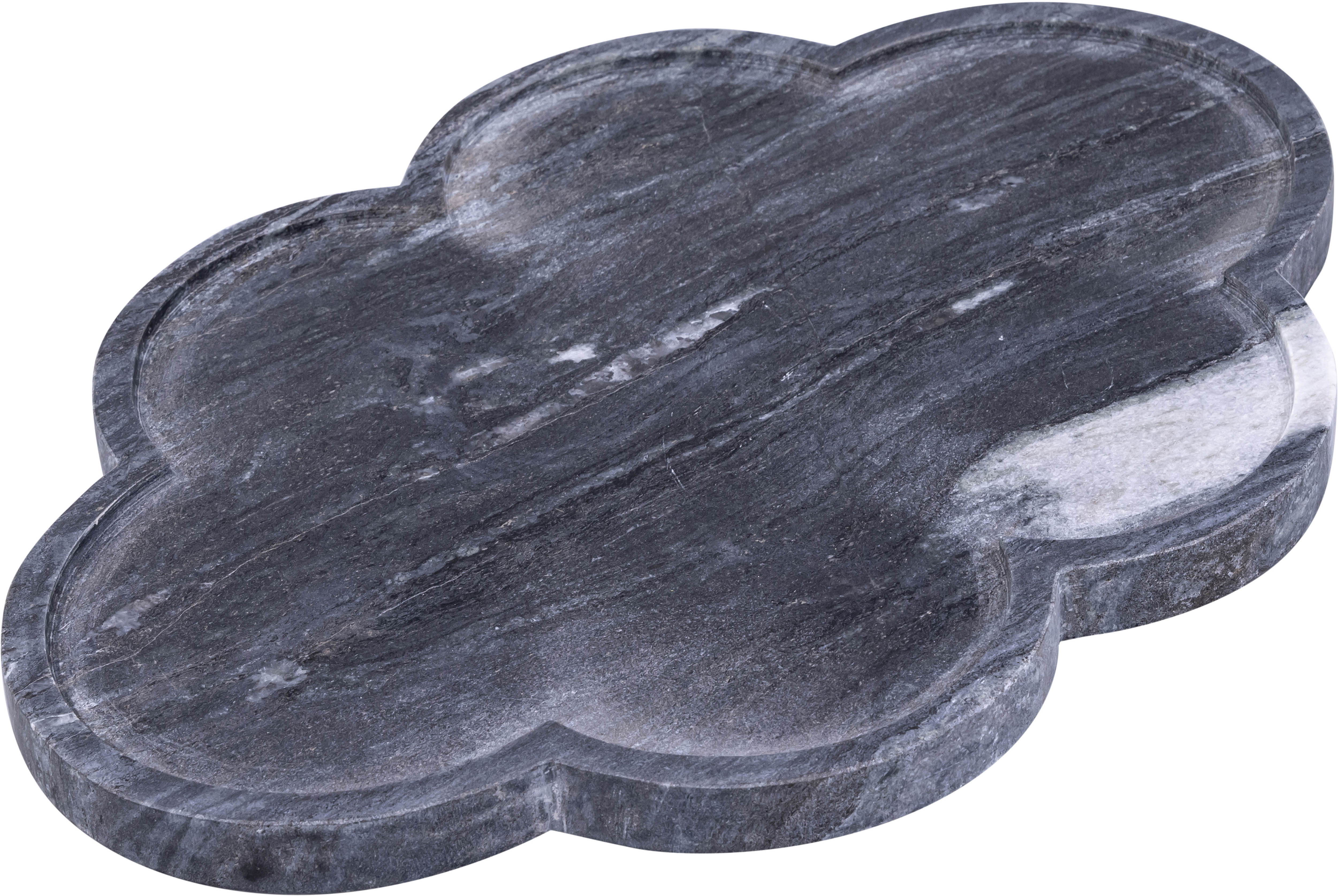 Rimini - Marble Clover Shaped Tray - Black
