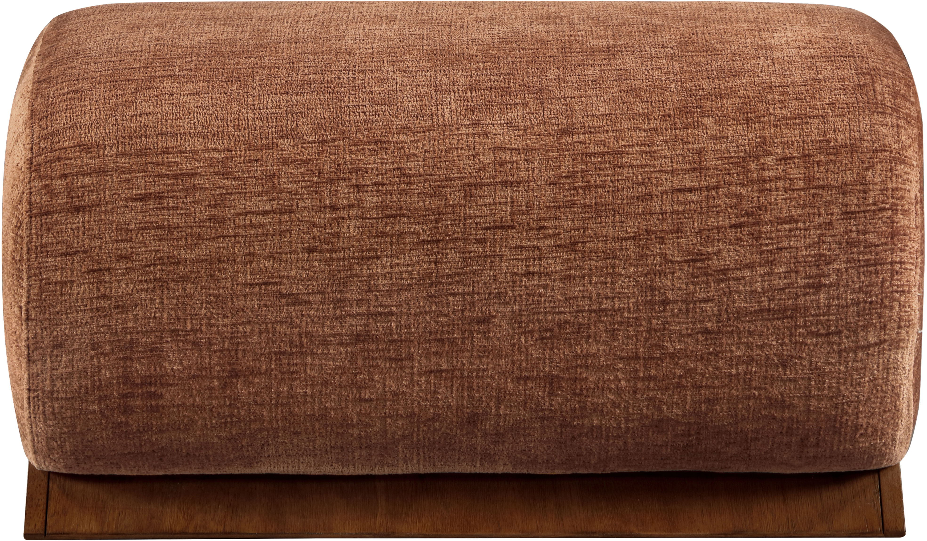 Akira - Fabric Upholstered Ottoman - Cognac