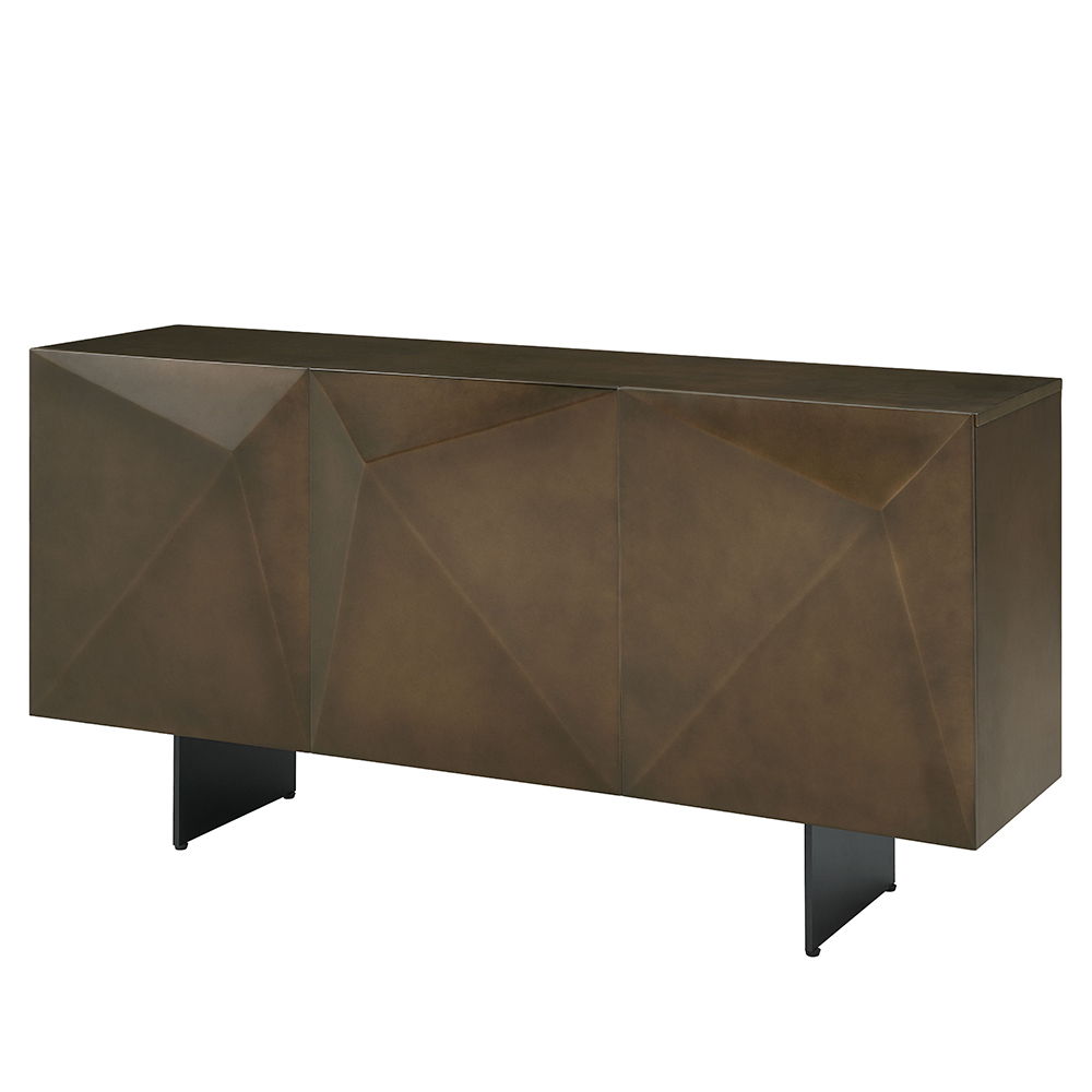 Malika - Ceramic Top Server - Copper Cross Brushed, dark brown, view 2
