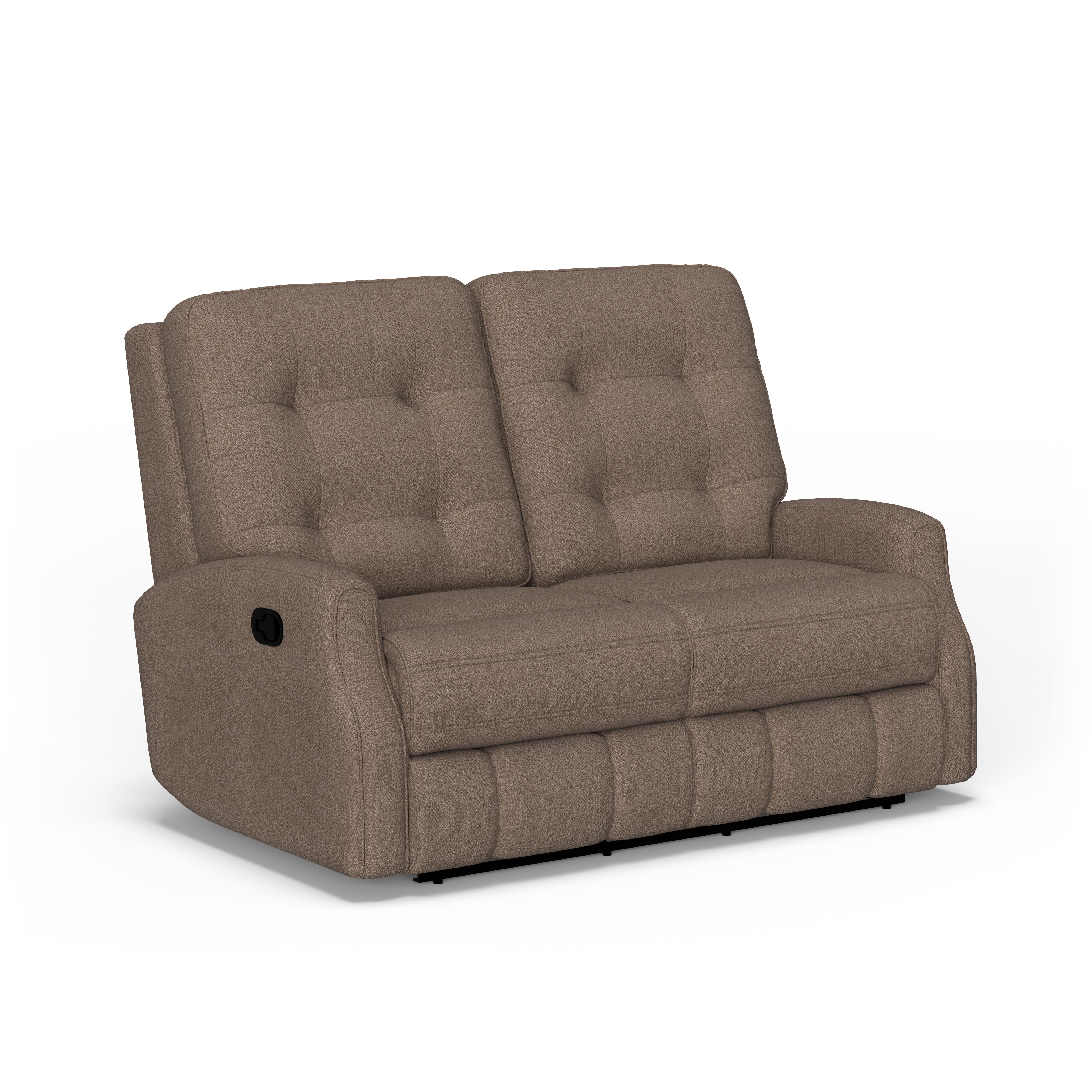 Devon - Transitional Fabric Reclining Loveseat, gray, view 2