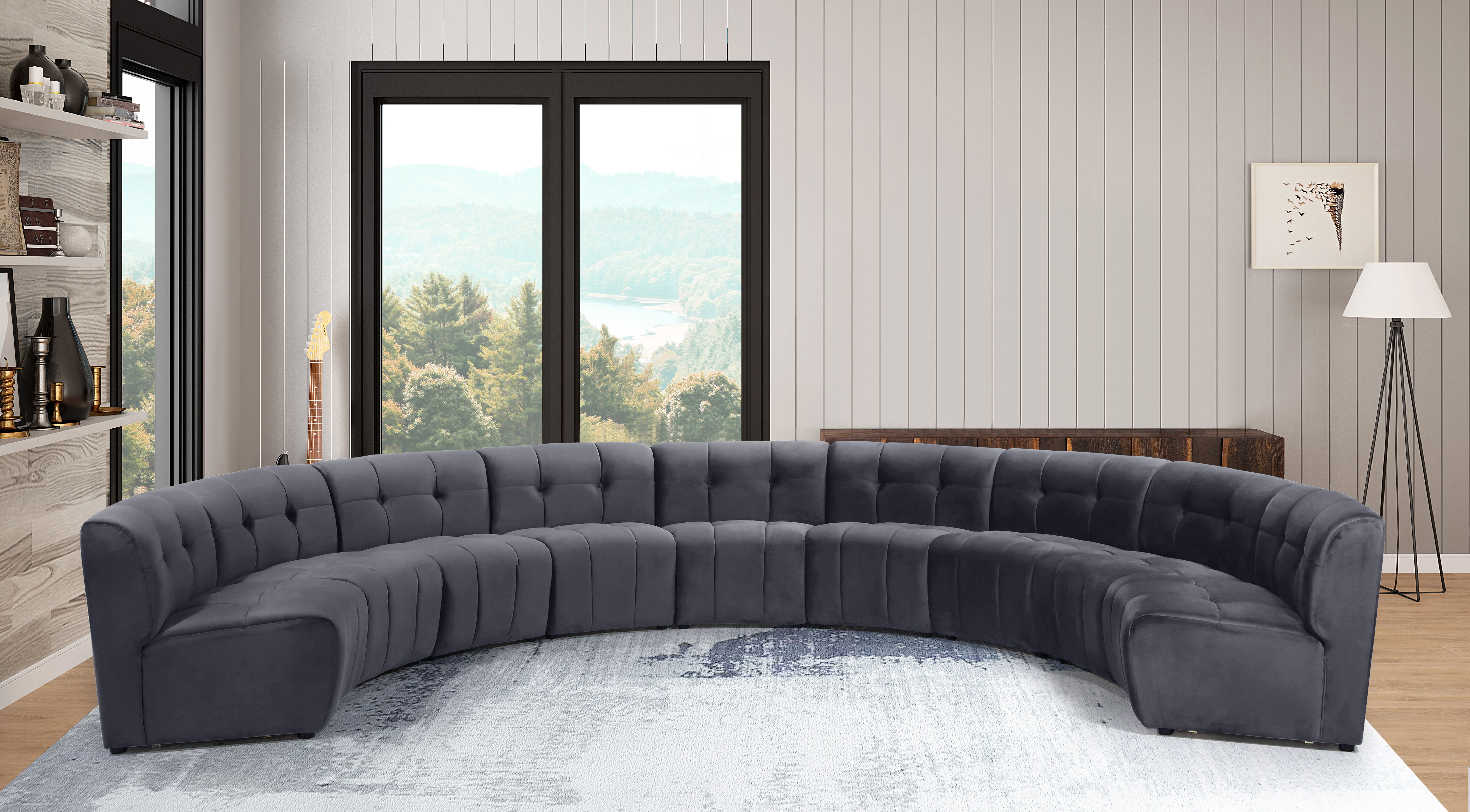 Limitless - 9 Piece Modular Sectional - Gray