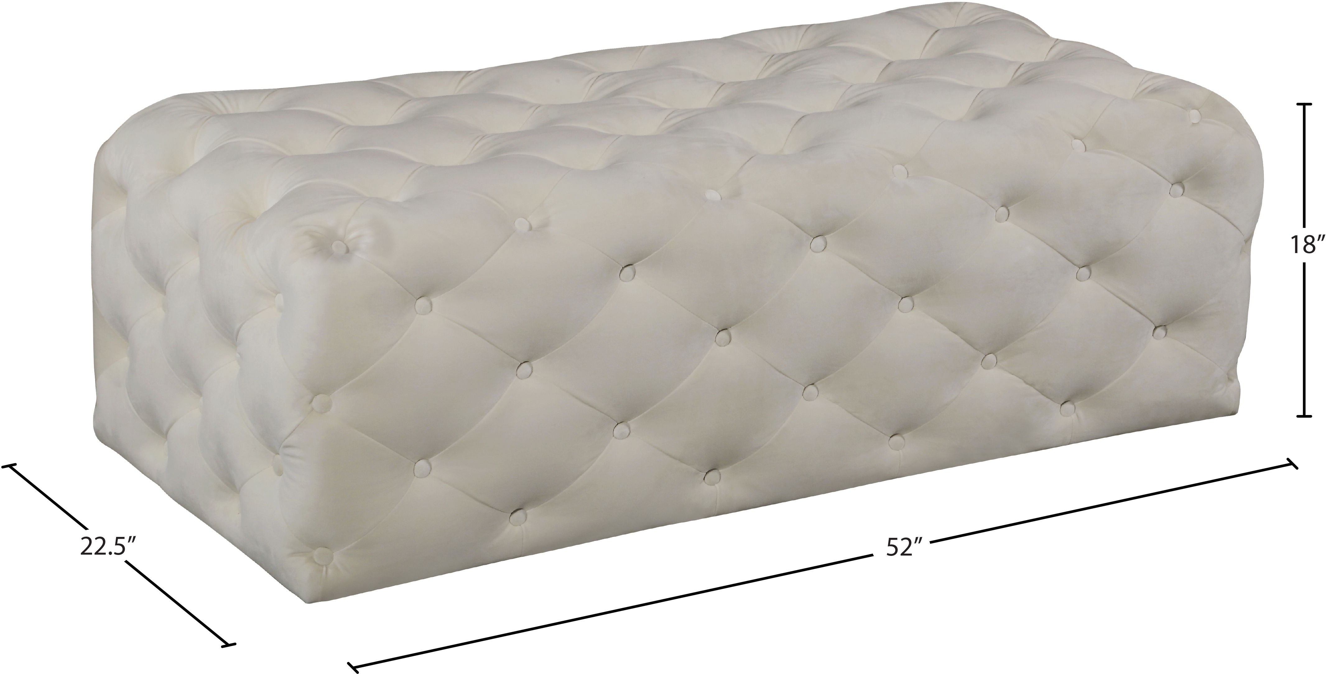 Casey - Ottoman / Bench - Cream