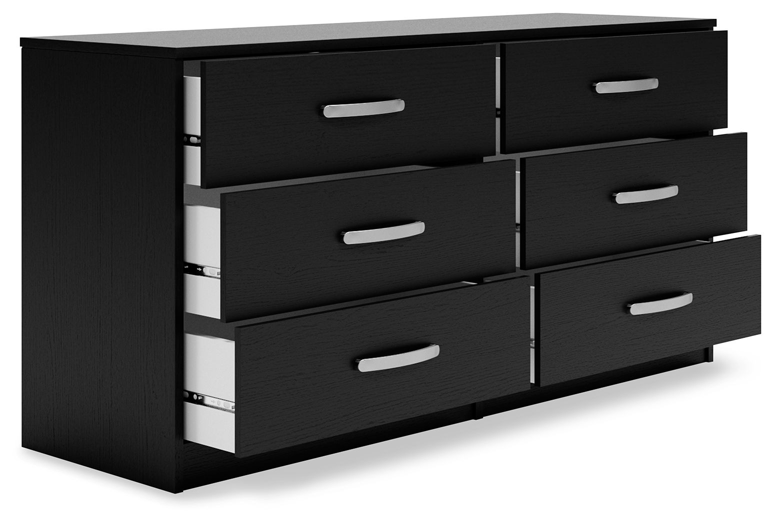Finch - Six Drawer Dresser - Black, black, view 4