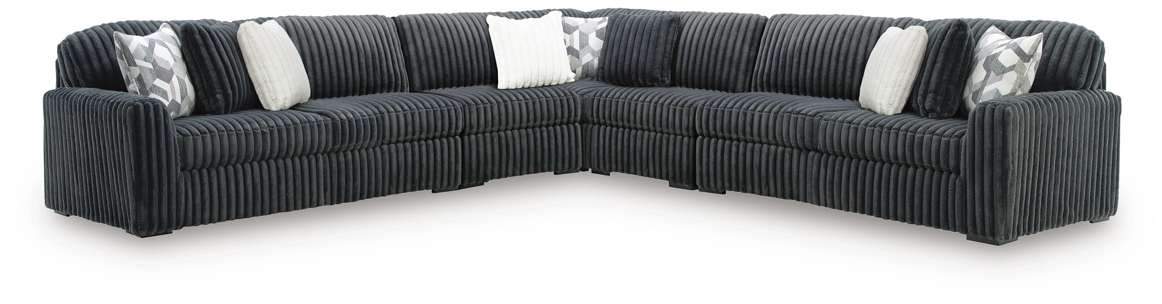 5 Pc · Sectional With LAF / RAF Sofa And 2 Armless Chairs