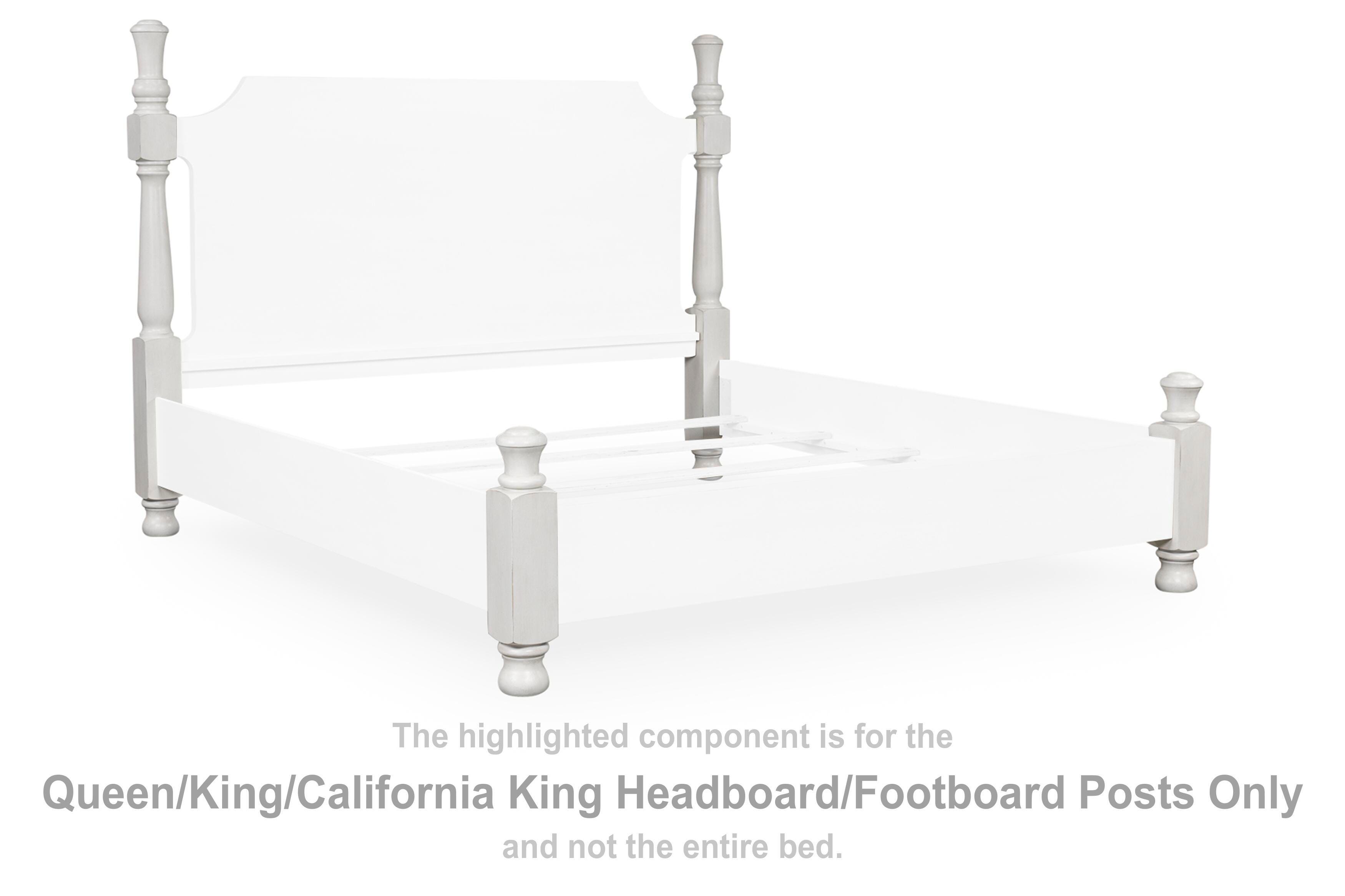 Rowlenstown – Queen/King/California King Headboard/Footboard Posts – Antique White