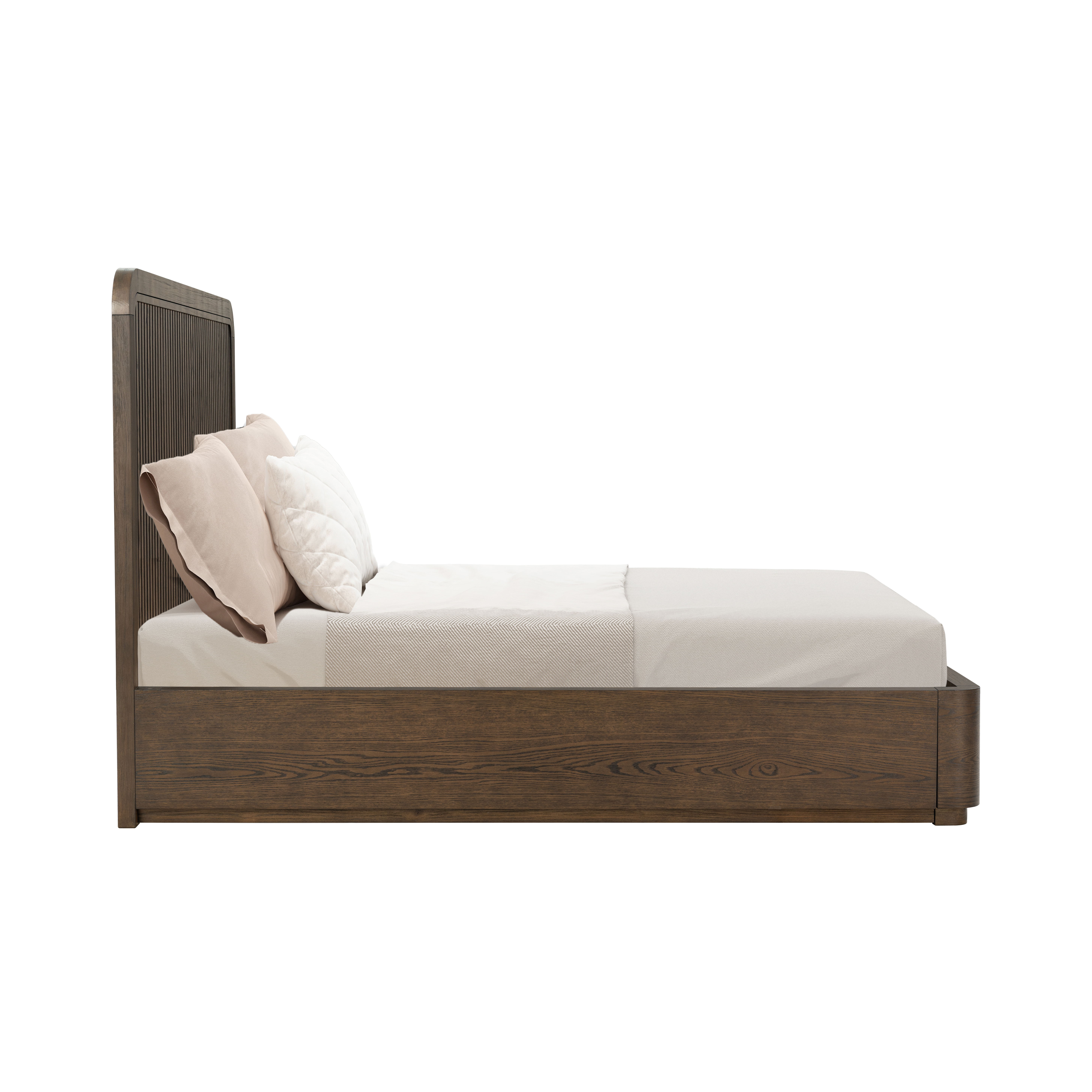 Athens - Queen Panel Bed - Dark Brown, dark brown, view 3