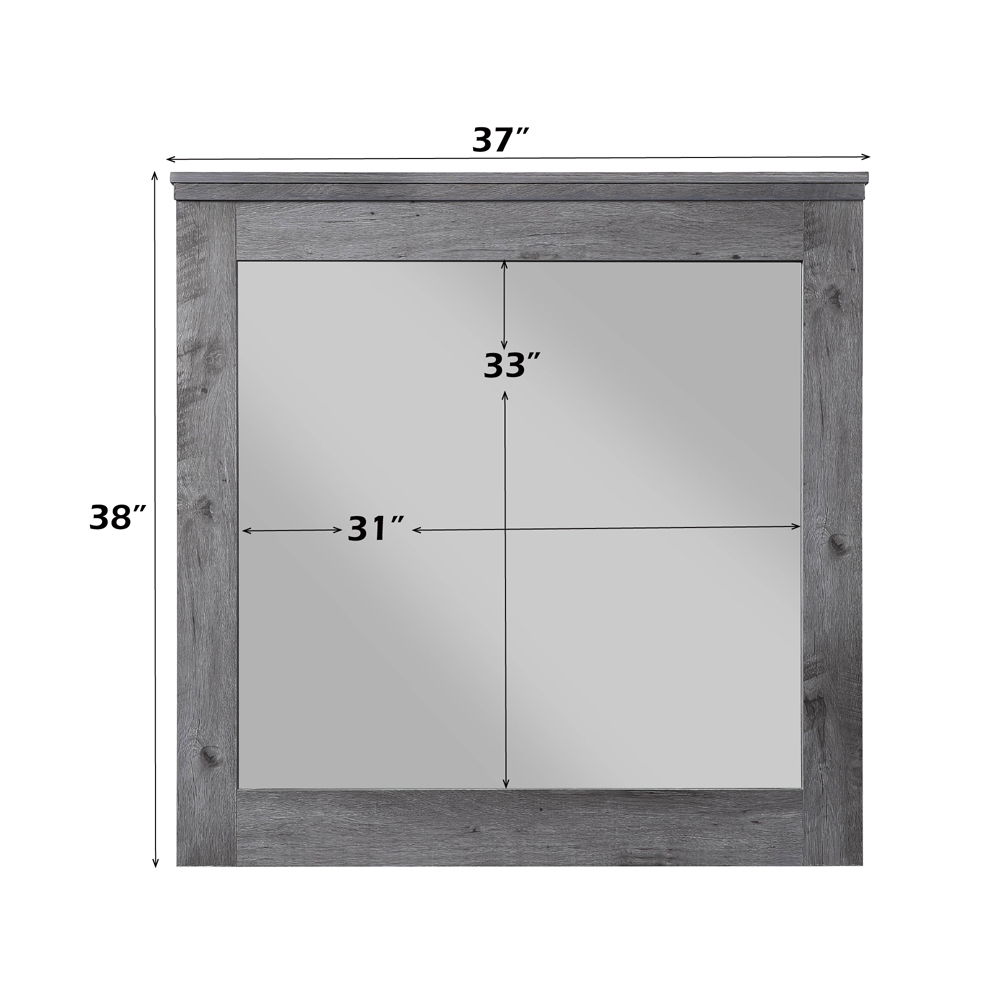 Vidalia - Mirror - Rustic Gray Oak, dark gray, view 3