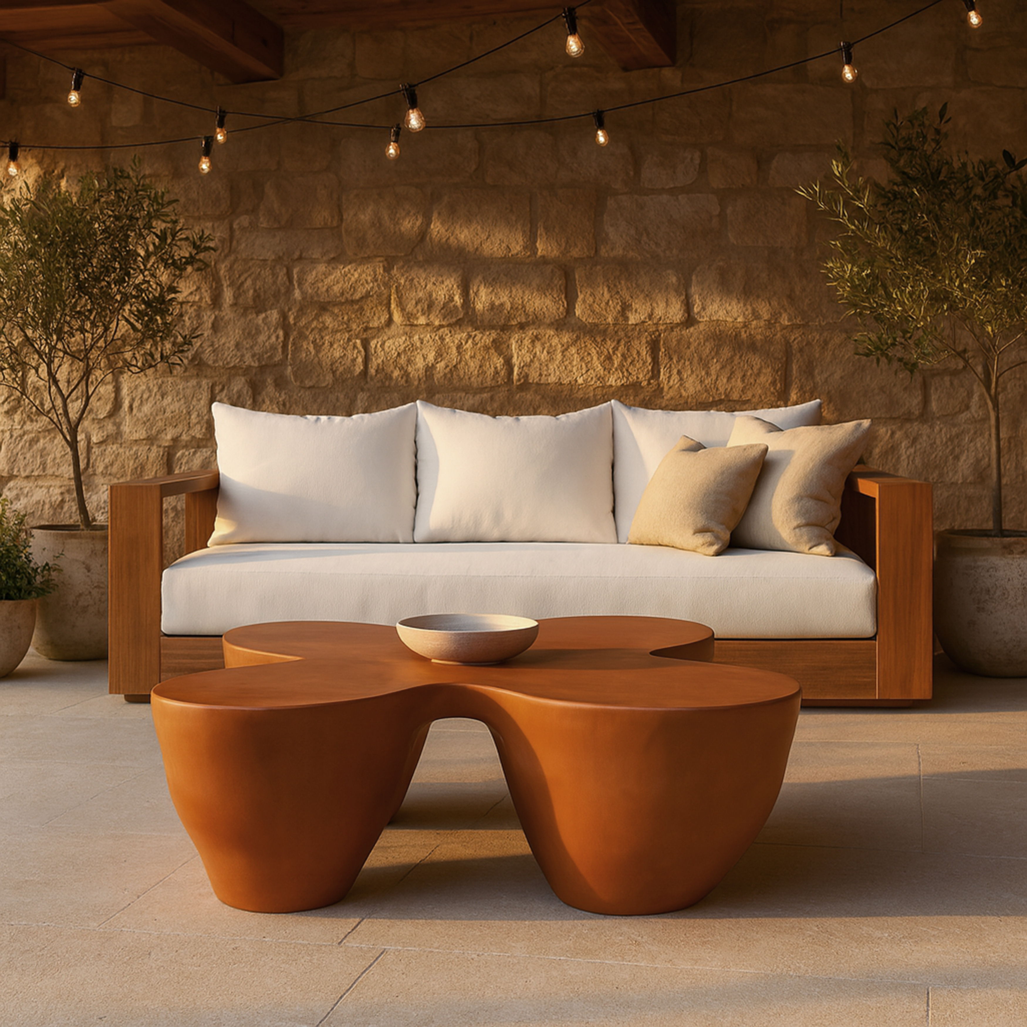 Fiore - Concrete Coffee Table - Terracotta