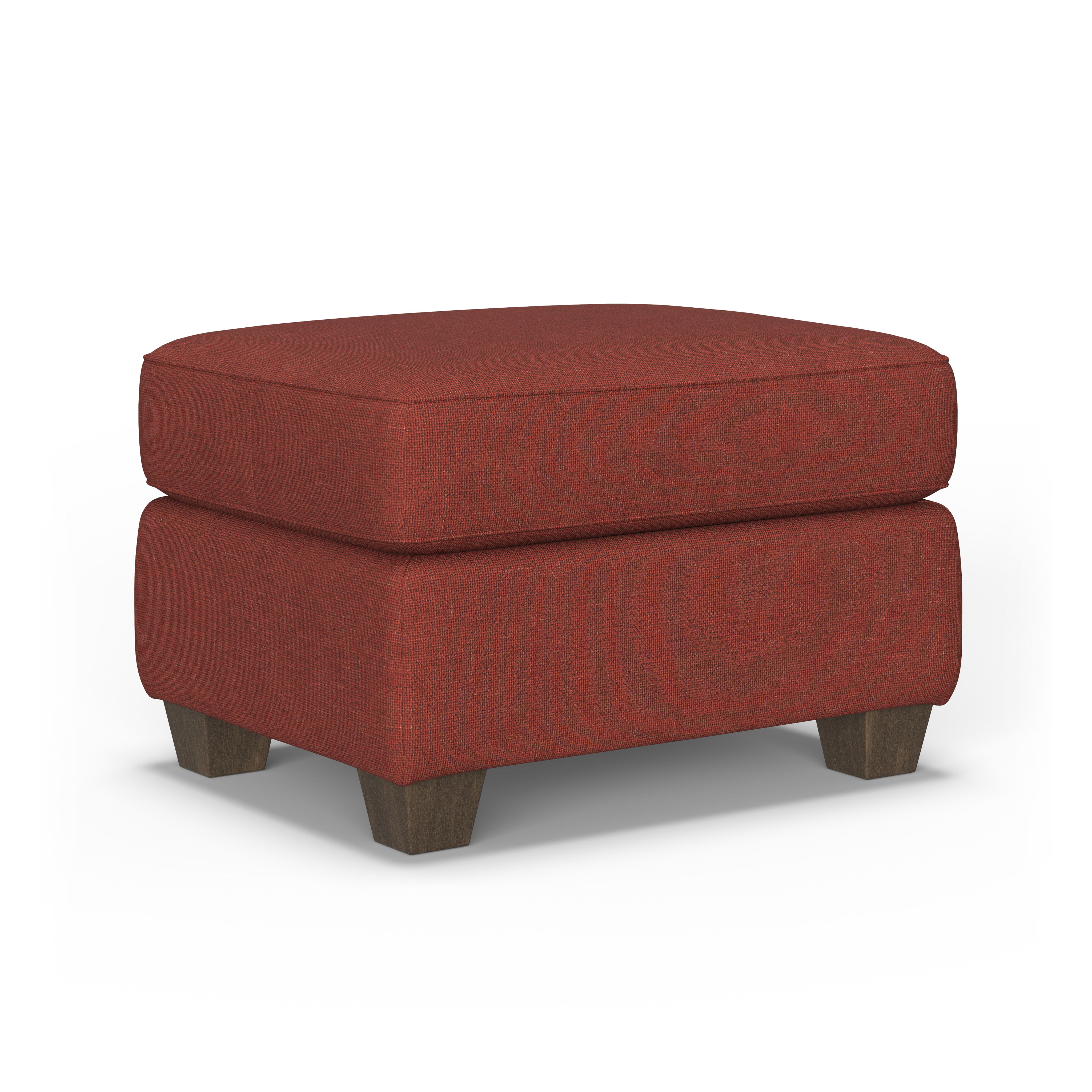 Kingman - Fabric Ottoman, red