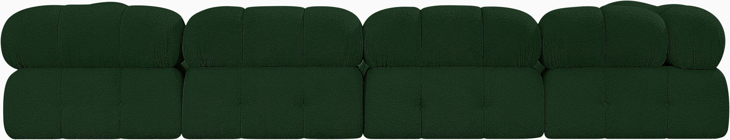 Ames - 5 Piece Fabric Modular Sectional - Green