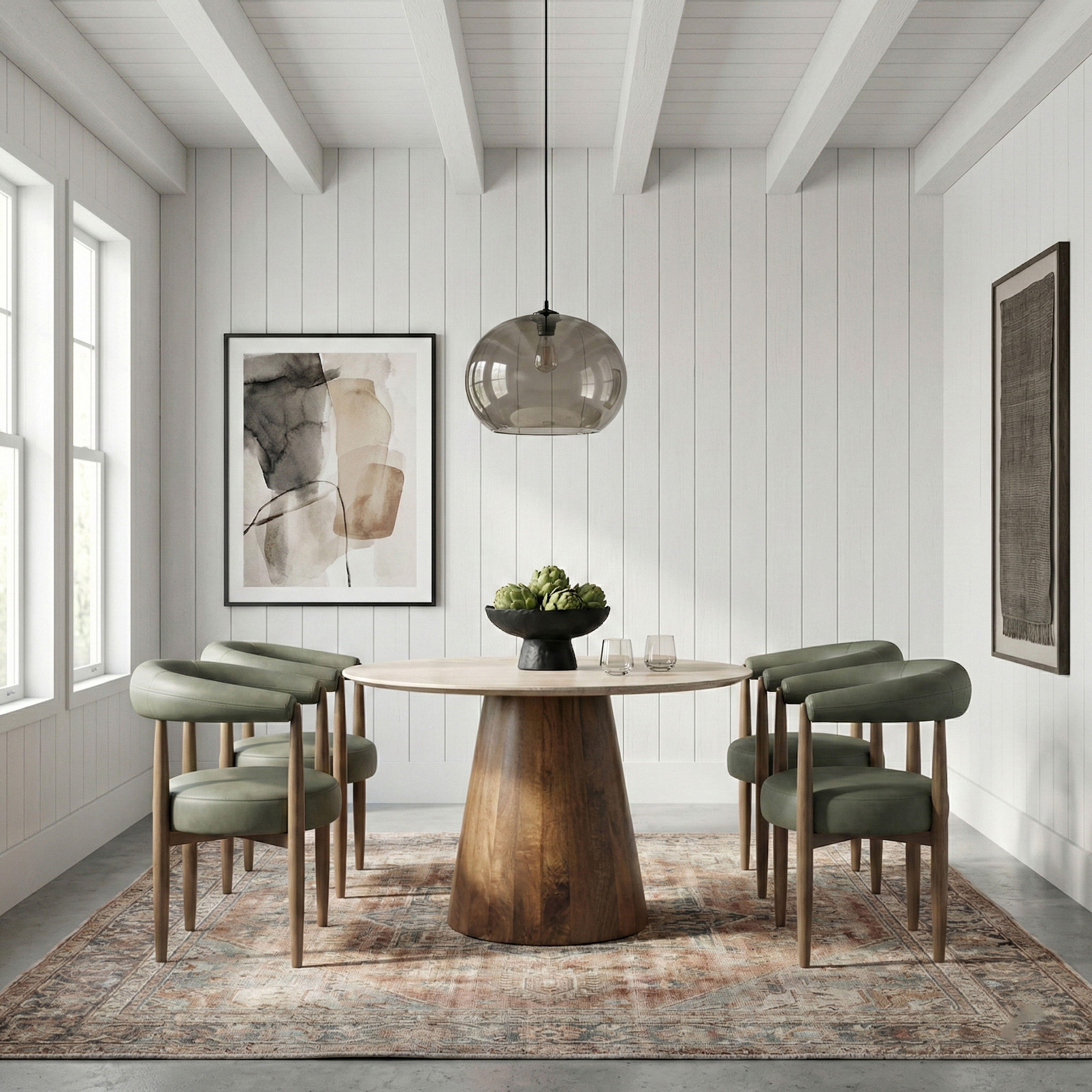 Sable - Vegan Leather Upholstered Dining Chair (Set of 2) - Green