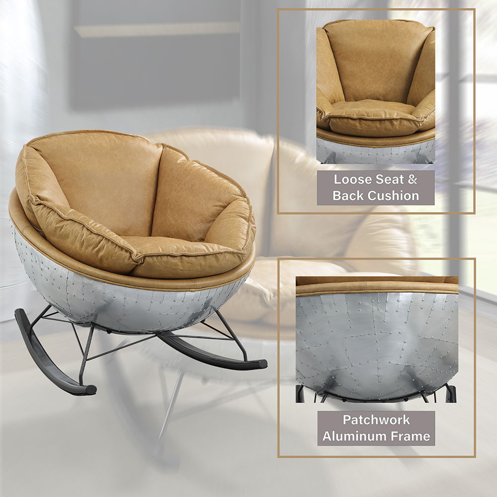 Pippin - Accent Chair - Morocco Top Grain Leather, light brown, view 7
