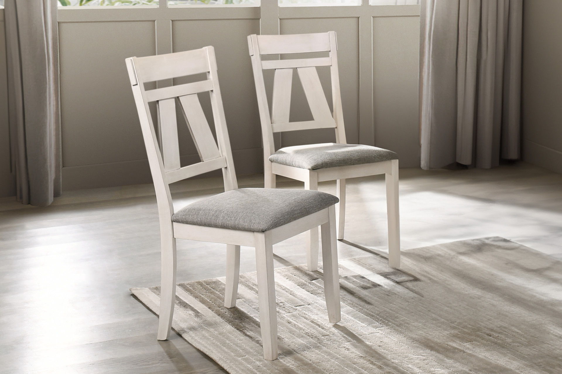 Maisie - Side Chair (Set of 2) - White, white