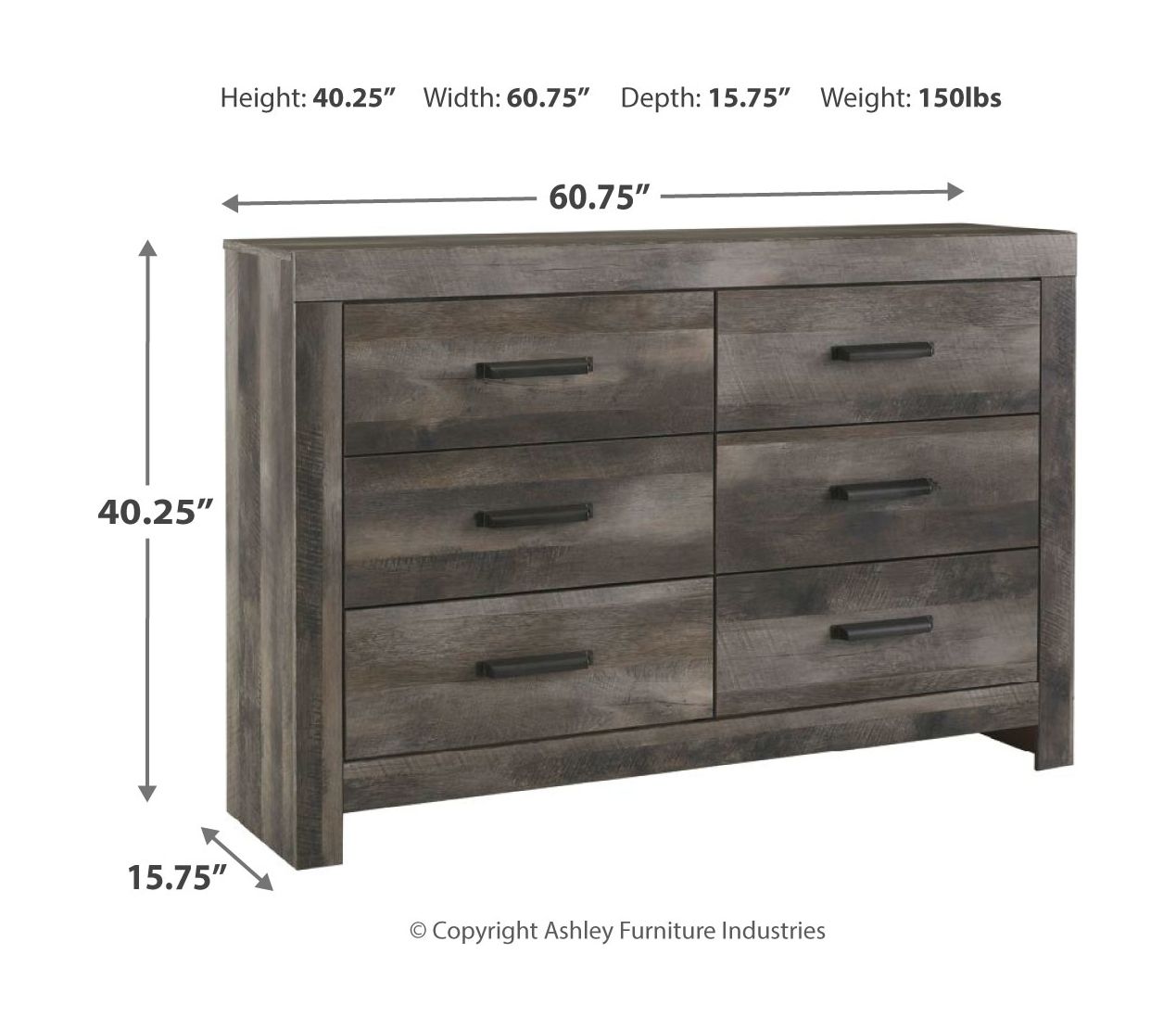 Wynnlow - 8 Pc. - Dresser, Mirror, King Poster Bed, 2 Nightstands - Gray