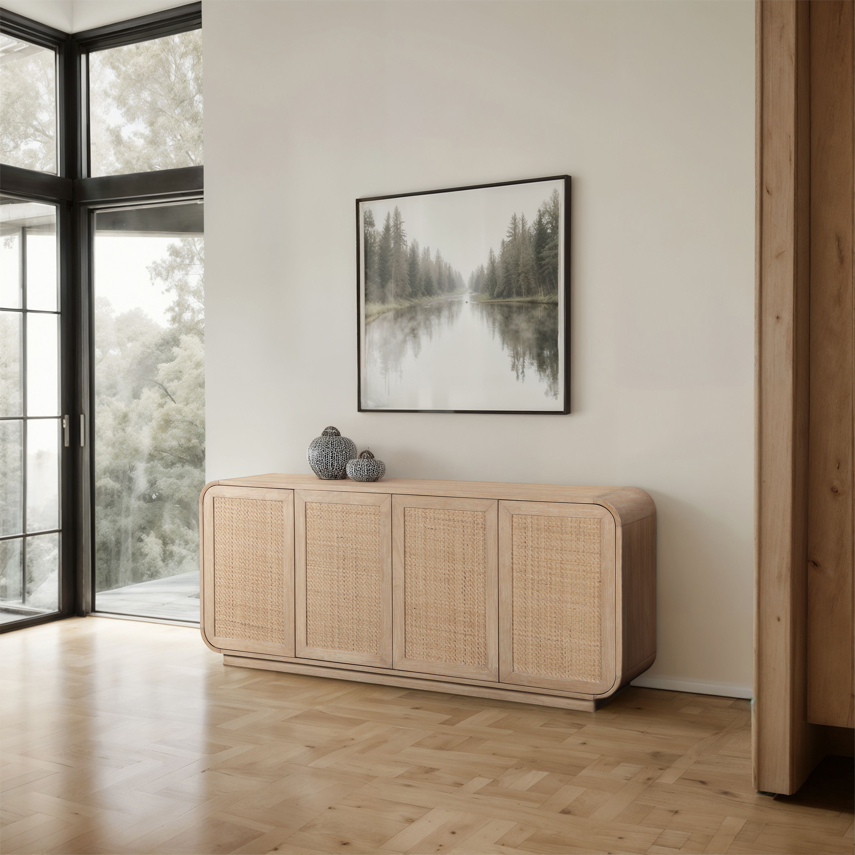 Windsor - 72" Rubberwood Sideboard / Buffet - Natural