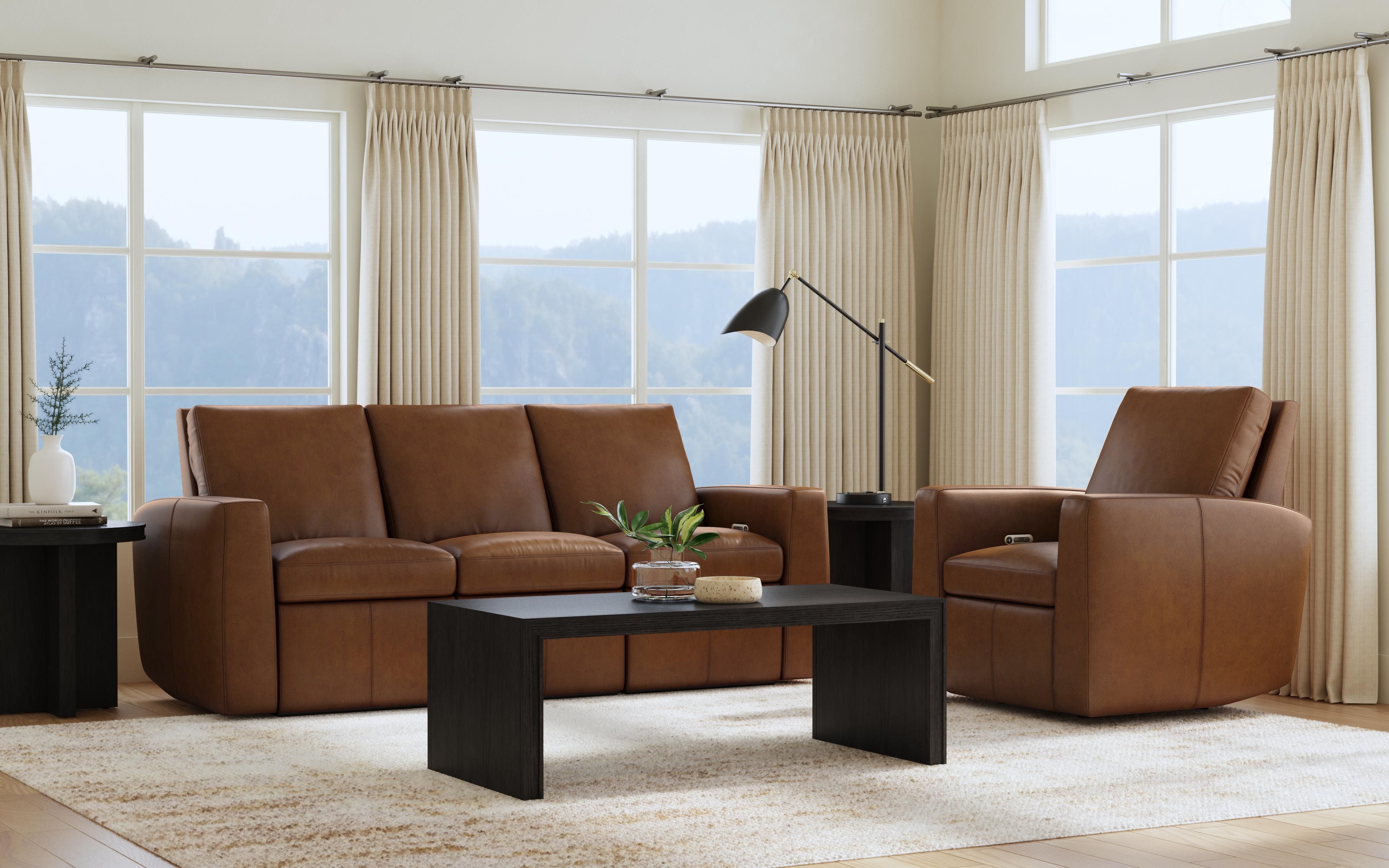 Aria Brown Living Room Group Image