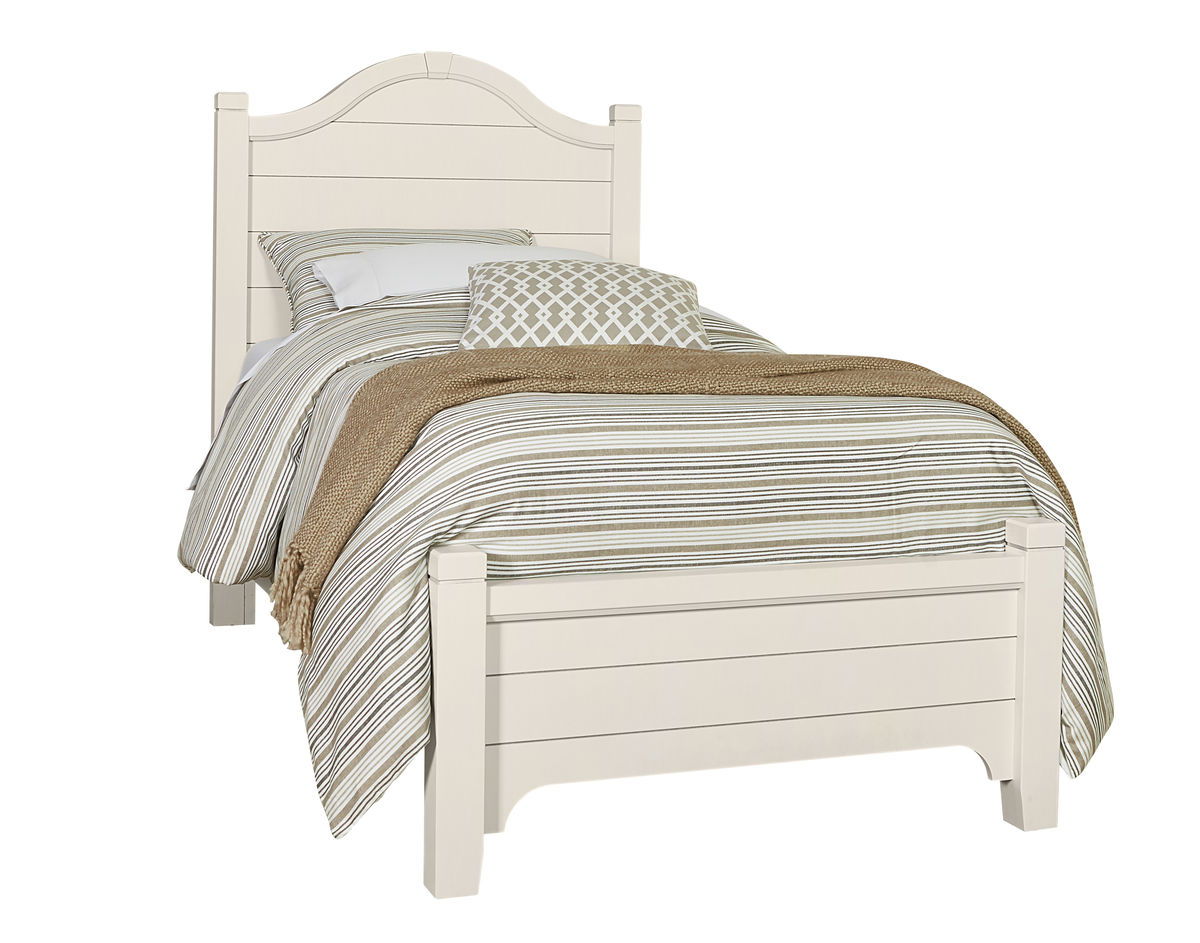 Vaughan-Bassett Bungalow - Twin Arched Bed - Lattice (Soft White)
