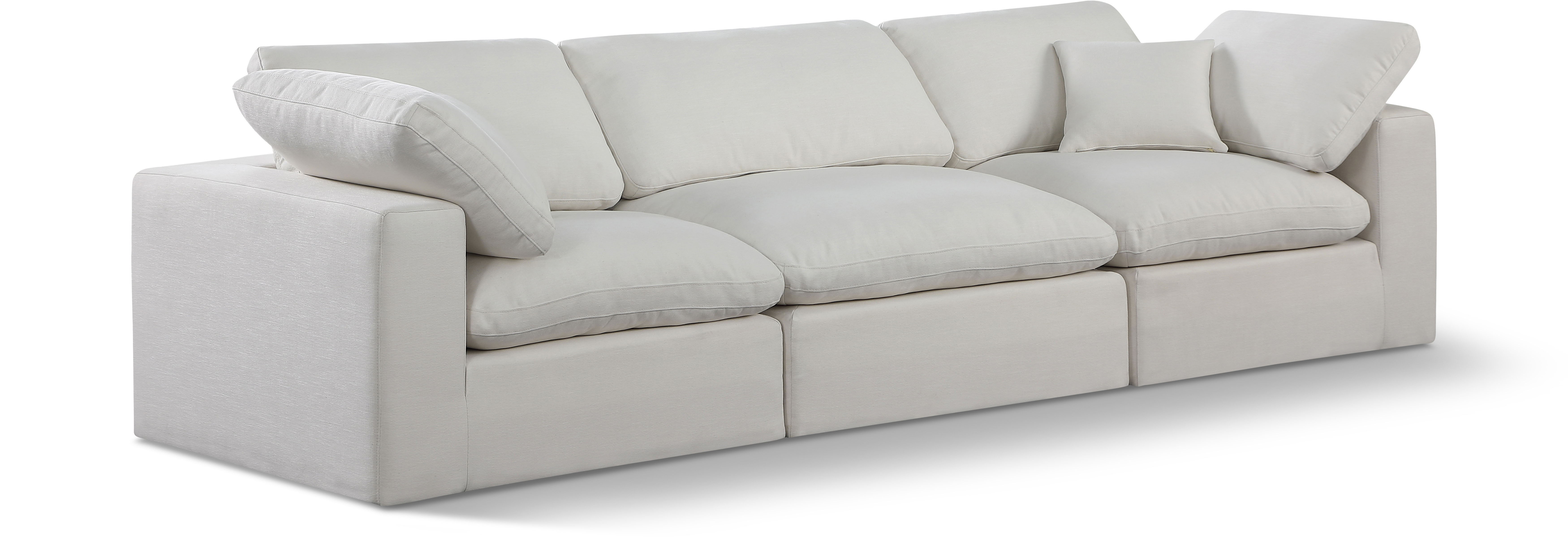 Comfy - Linen Modular Sofa 3 Seats - Cream