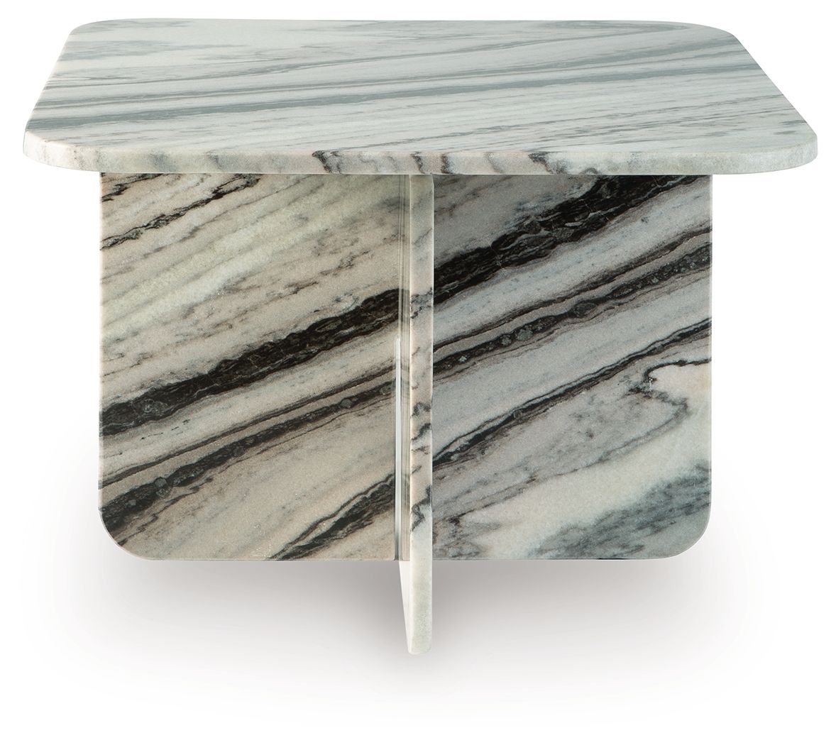 Ashley Furniture Baretton - 18" Accent Cocktail Table - Black / White / Taupe - Image 3