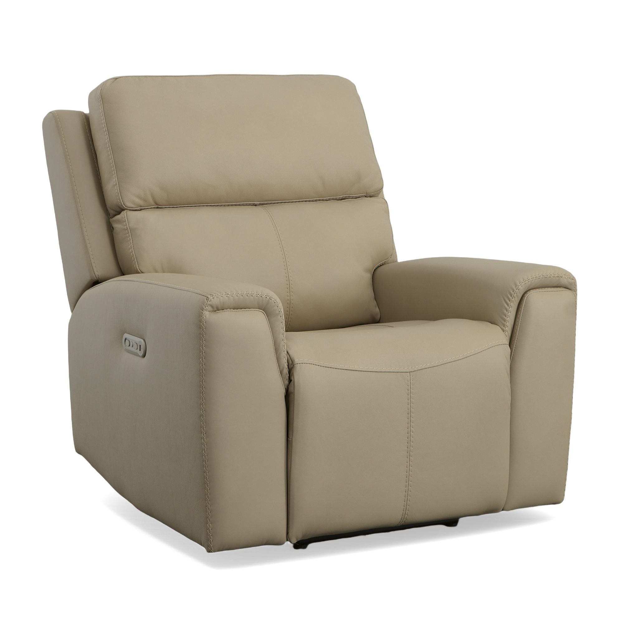 Jarvis - Power Recliner With Power Headrest - Parchment, beige