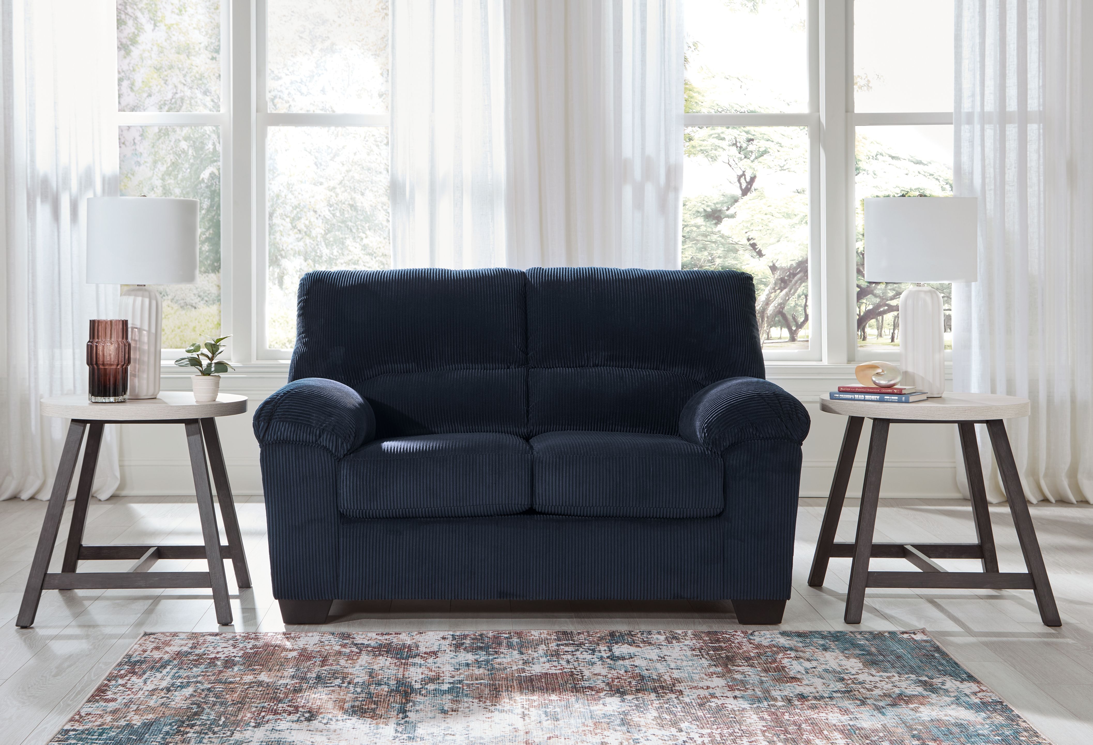 Ashley Furniture SimpleJoy - Loveseat - Navy - Image 2