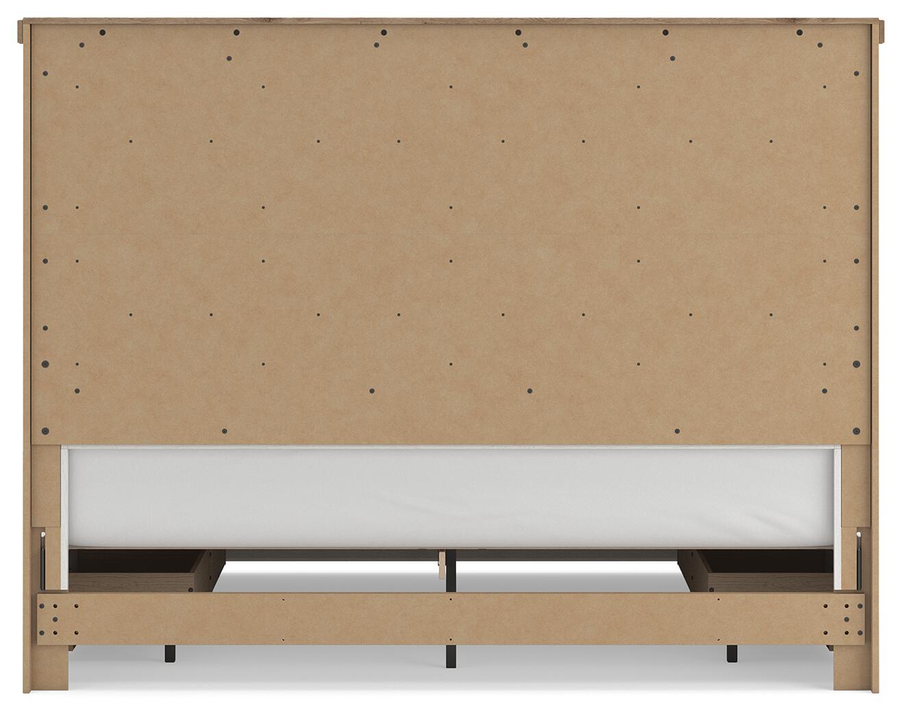 Ashley Furniture Savonport - King Panel Storage Bed With Storage Footboard And 2 Under Bed Storage Units - White / Brown - Image 9