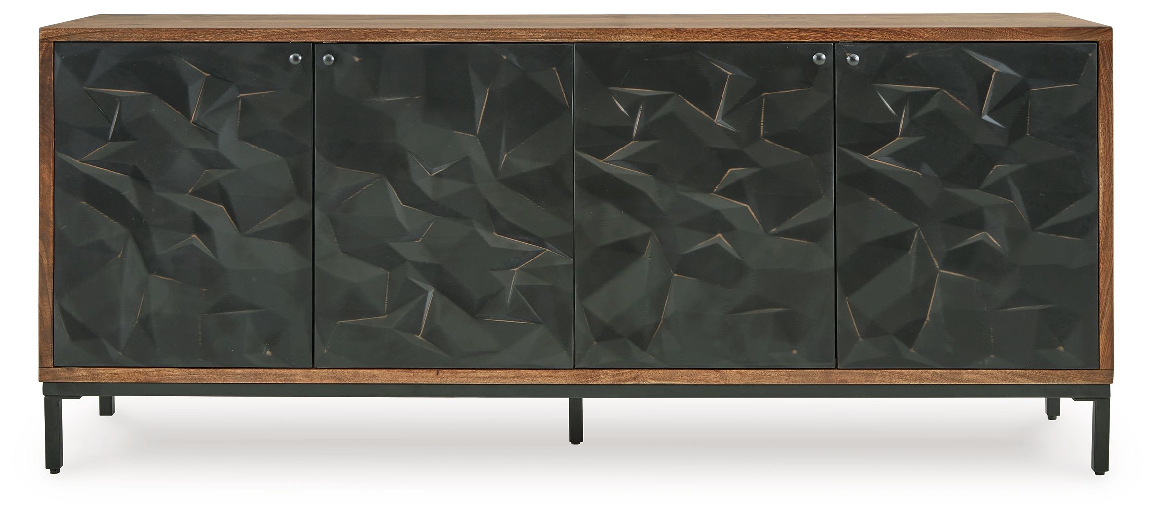 Ashley Furniture Dorannby - Accent Cabinet - Black / Brown - Image 4