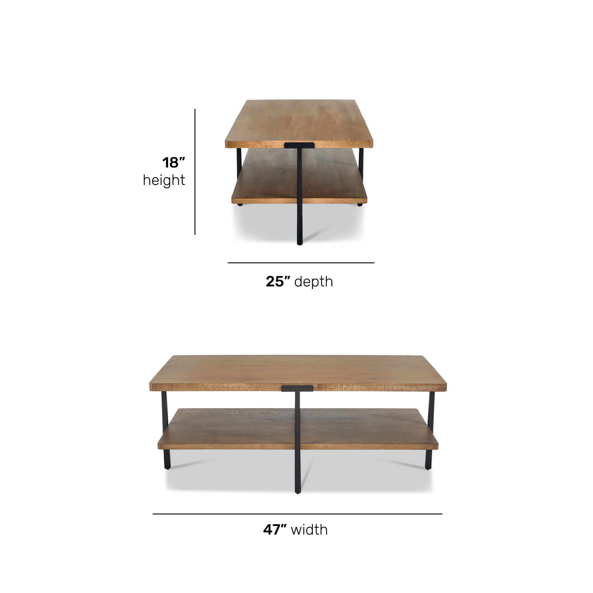 Millwork - Rectangular Coffee Table - Light Brown, light brown, view 7
