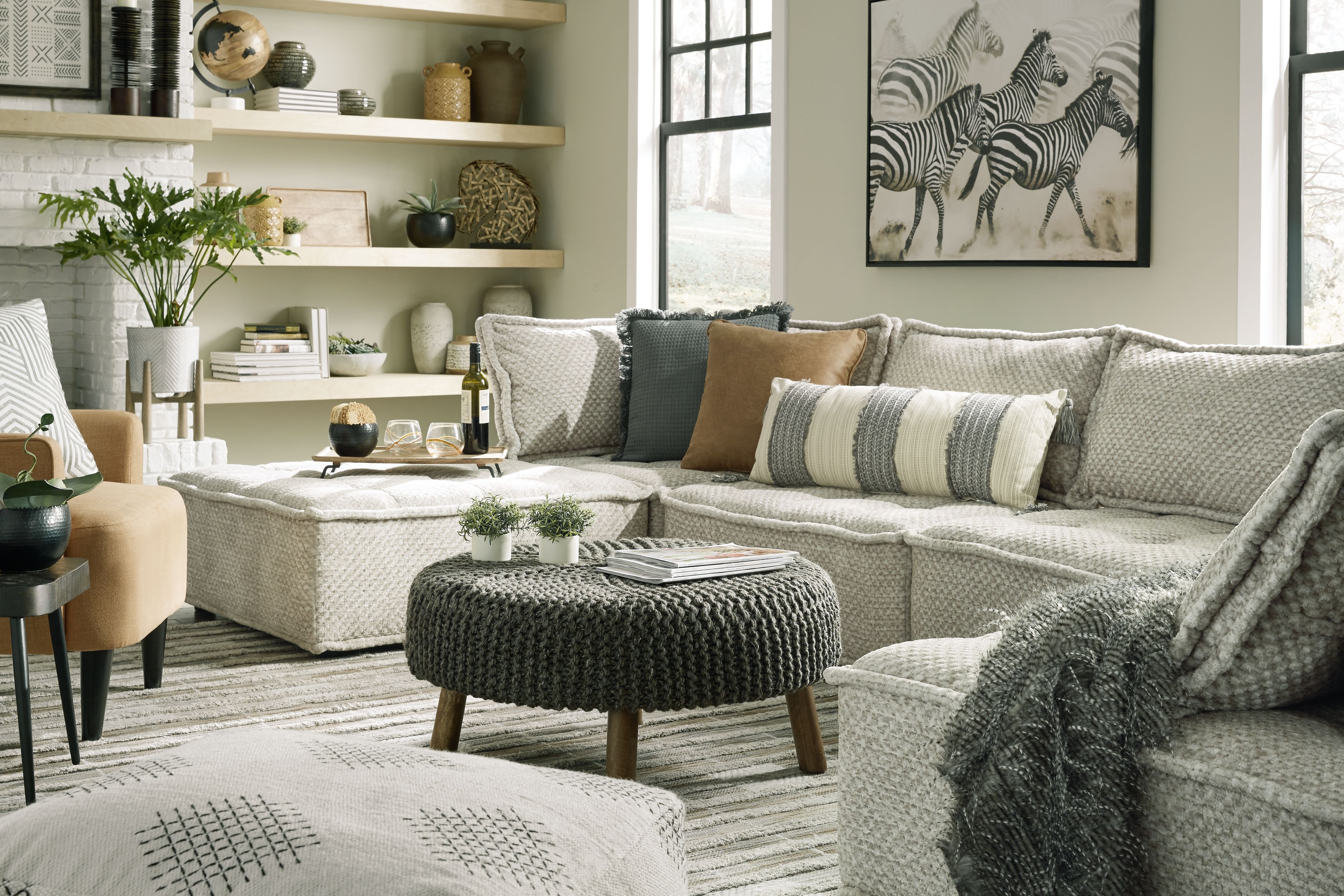 Ashley Furniture Bales - Accent Chair - Taupe - Image 9
