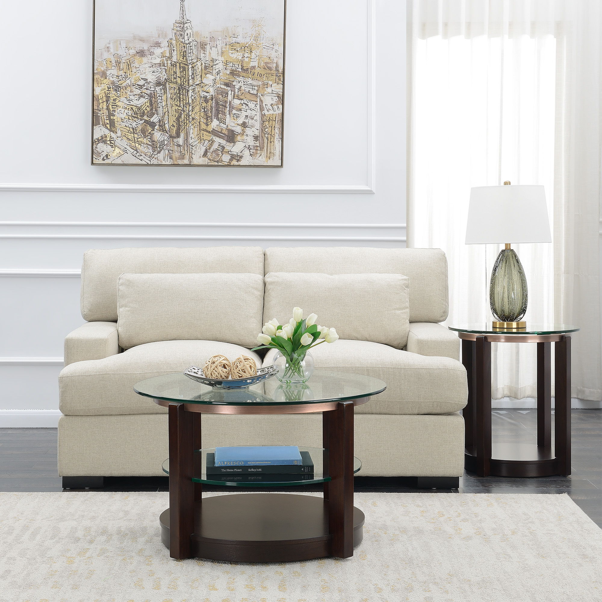 Elsa - 2 Piece Occasional Table Set (Coffee Table & End Table) - Espresso