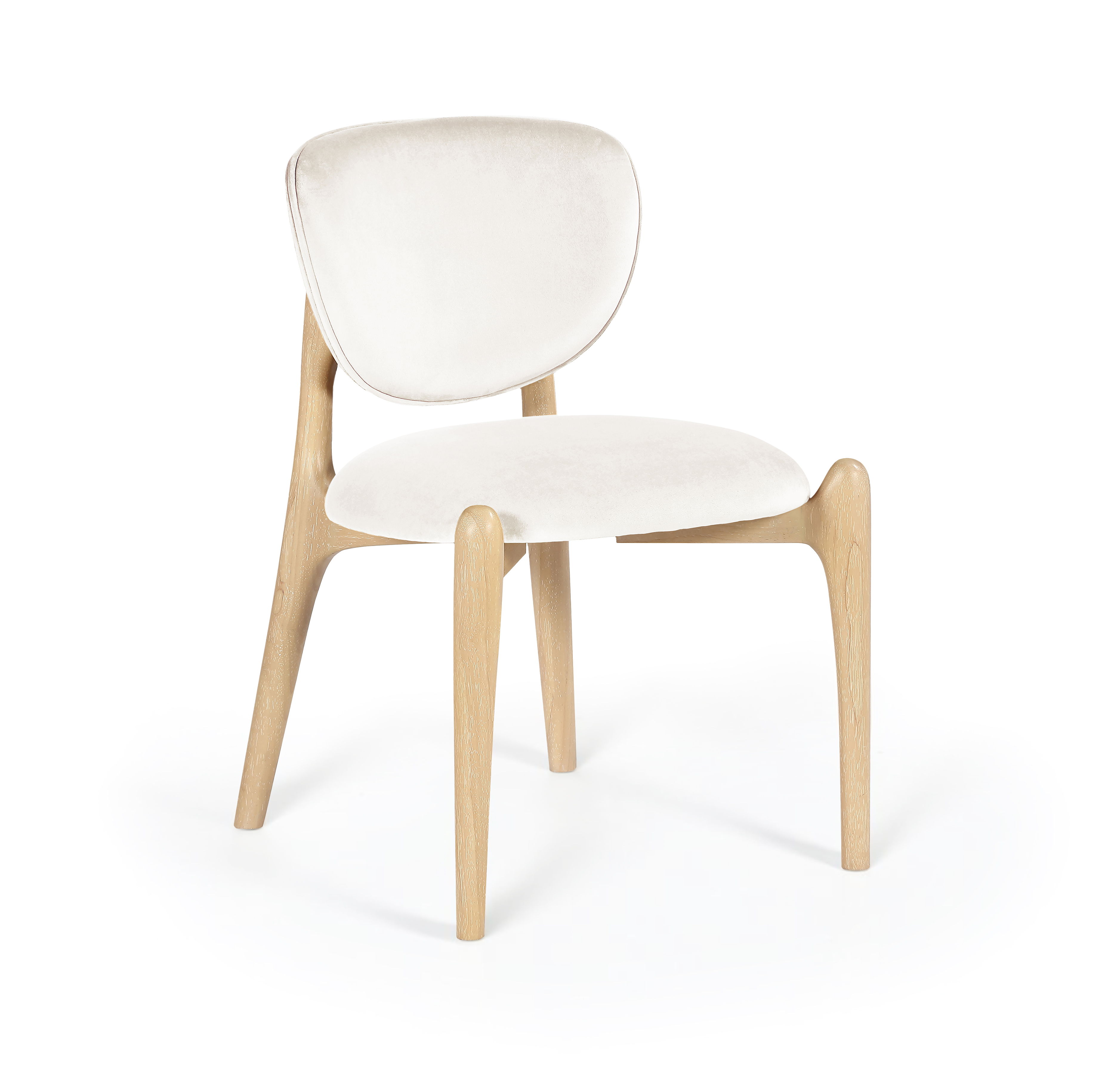 Velora - Upholstered Dining Chair (Set of 2) - Cream / Natural