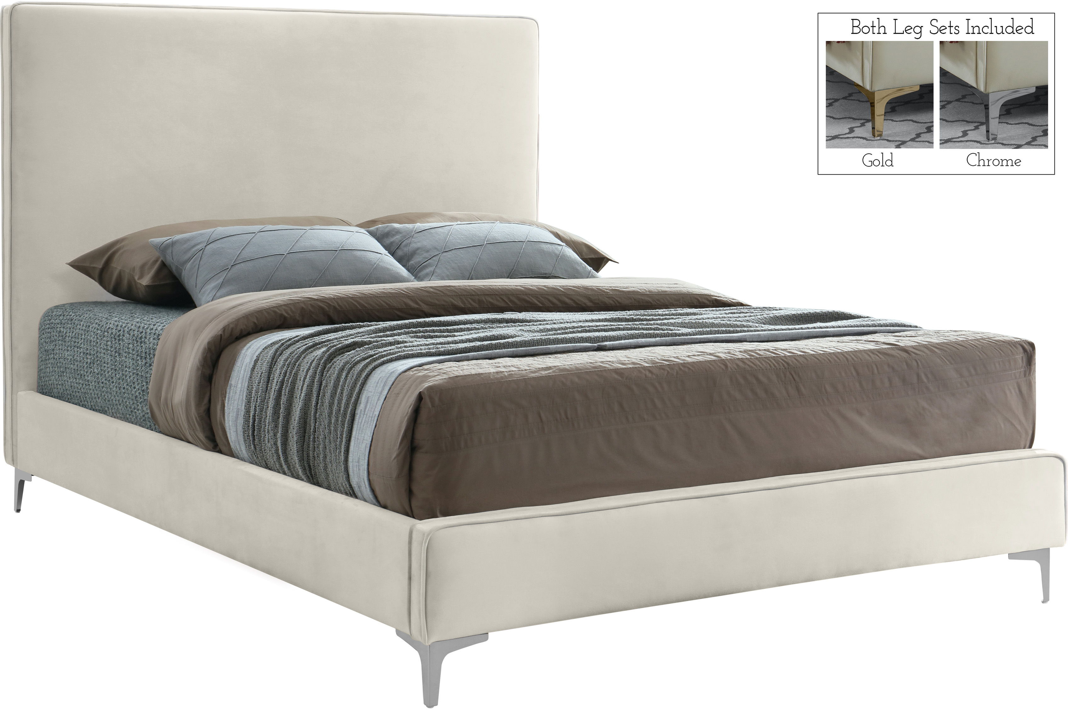 Geri - King Bed - Cream