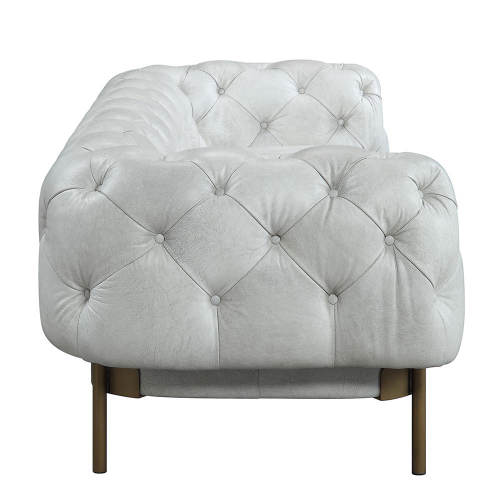 Ragle - Sofa - Vintage White Top Grain Leather, white, view 2