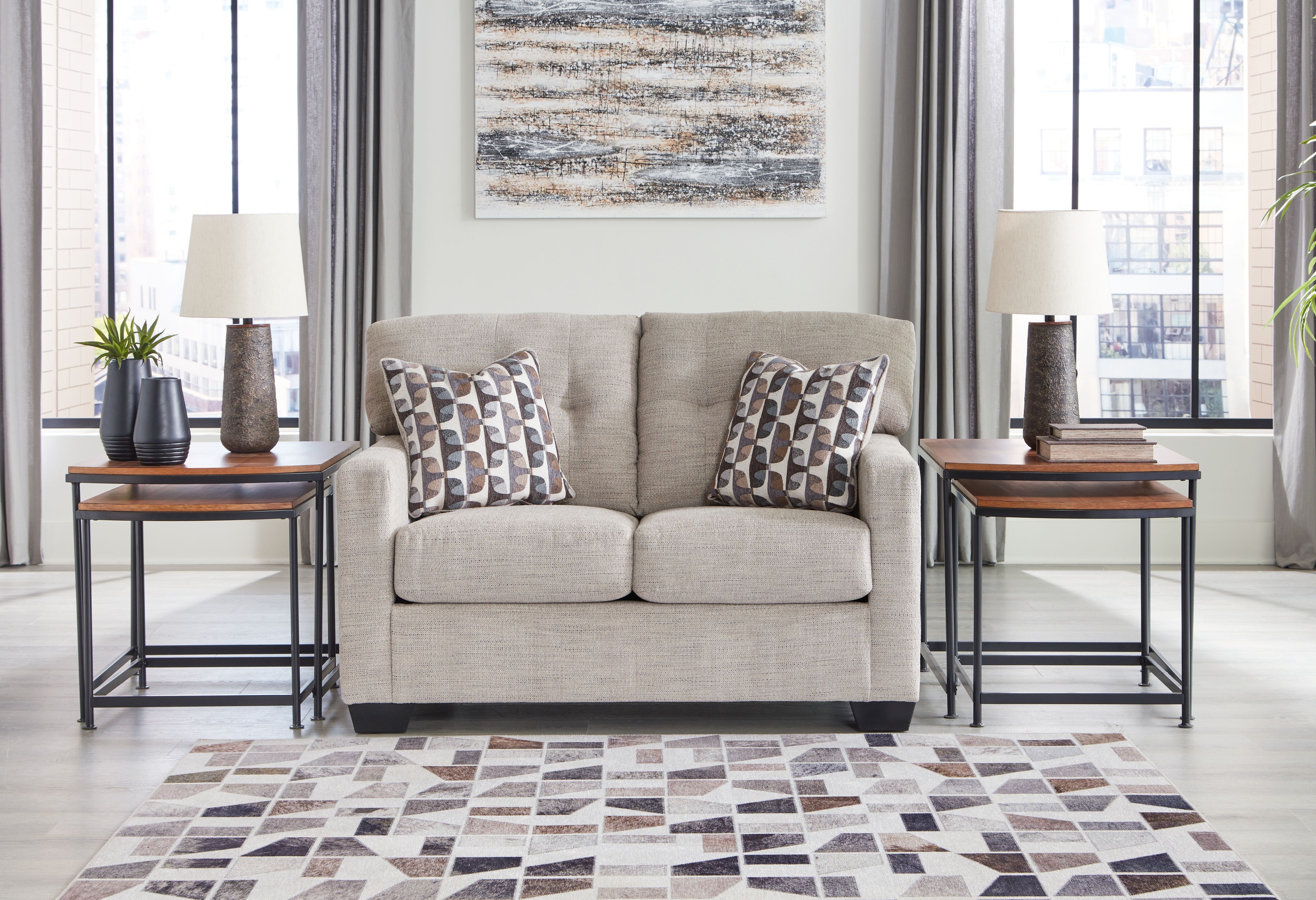 Ashley Furniture Mahoney - Loveseat - Pebble - Image 2
