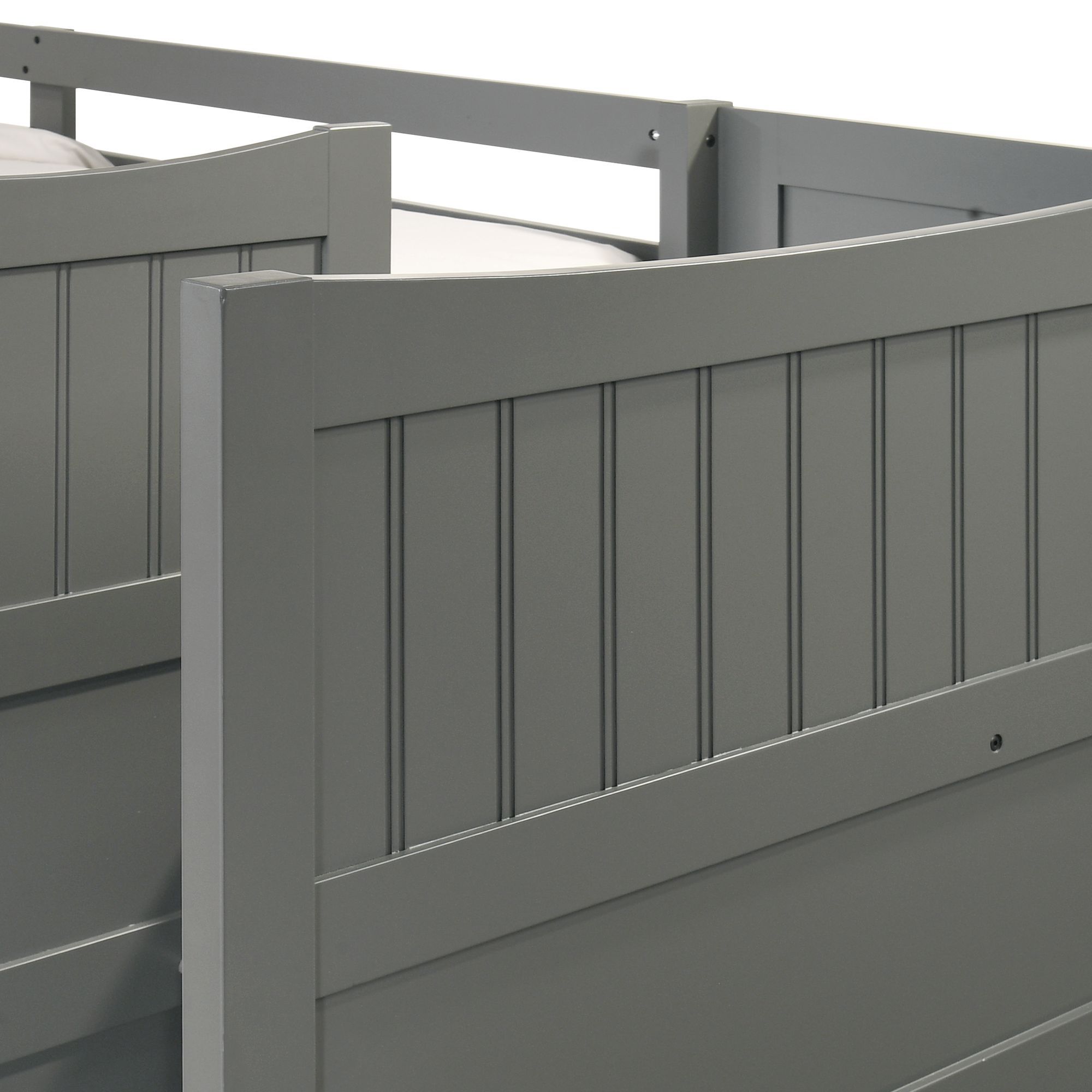Sami - Twin Over Full Step Bunk With Right Headboard - Gray